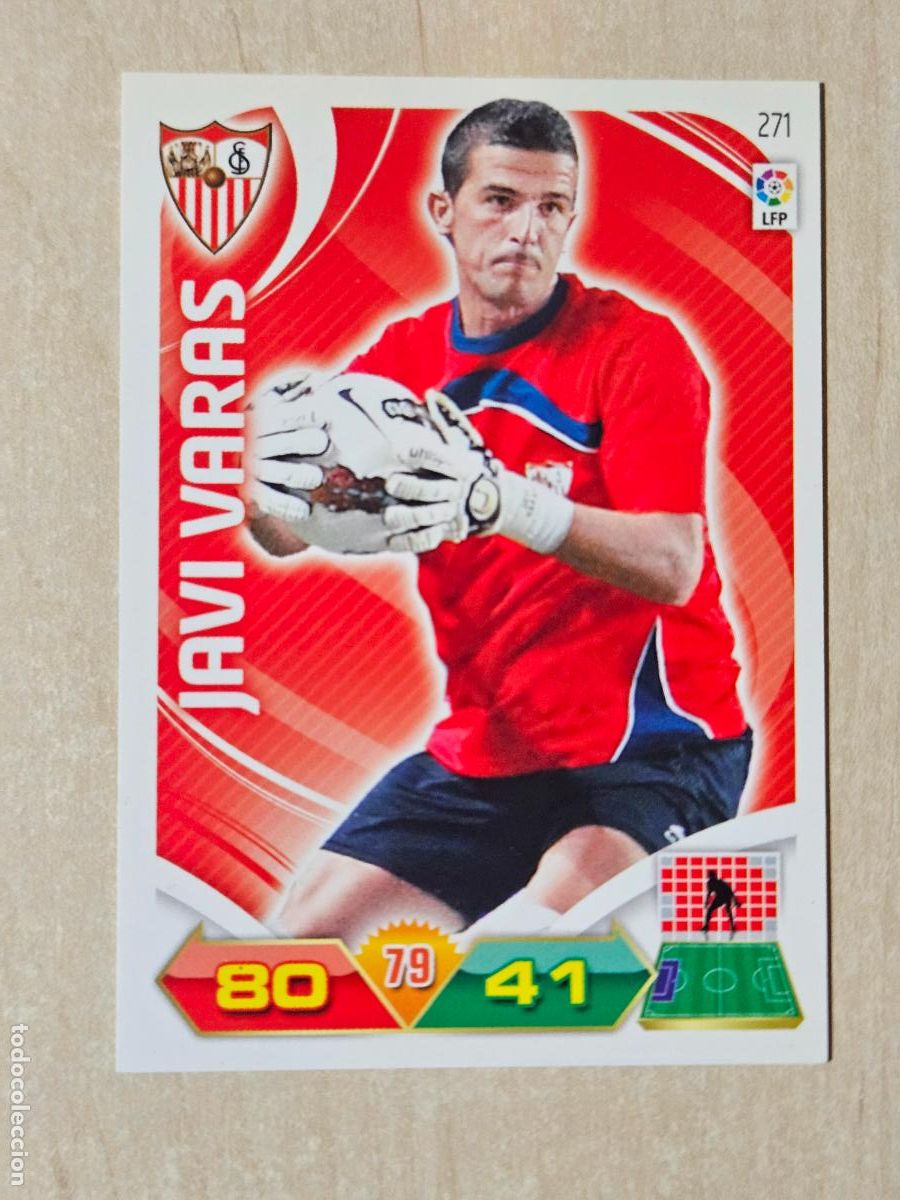 Fu&szlig;ball-Sticker: FICHA N&ordm; 271 JAVI VARAS - ADRENALYN 11 12 - PANINI 2011 -12 - CROMO - SEVILLA