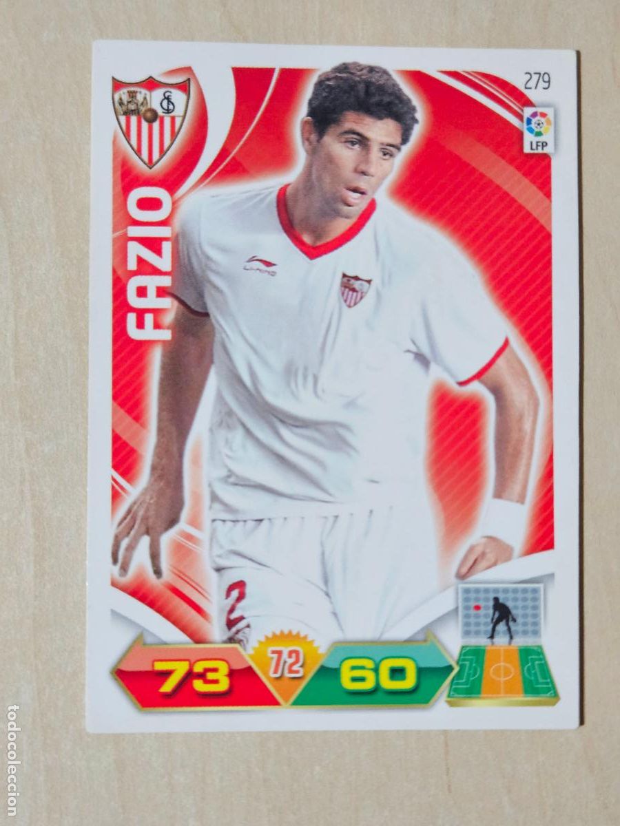 Fu&szlig;ball-Sticker: FICHA N&ordm; 279 FAZIO - ADRENALYN 11 12 - PANINI 2011 -12 - CROMO - SEVILLA