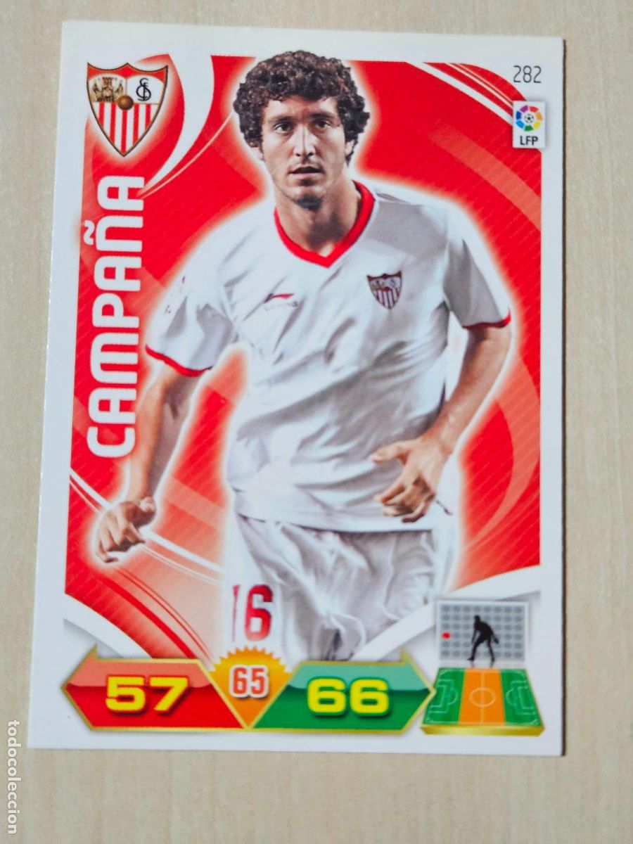 Fu&szlig;ball-Sticker: FICHA N&ordm; 282 CAMPA&Ntilde;A - ADRENALYN 11 12 - PANINI 2011 -12 - CROMO - SEVILLA