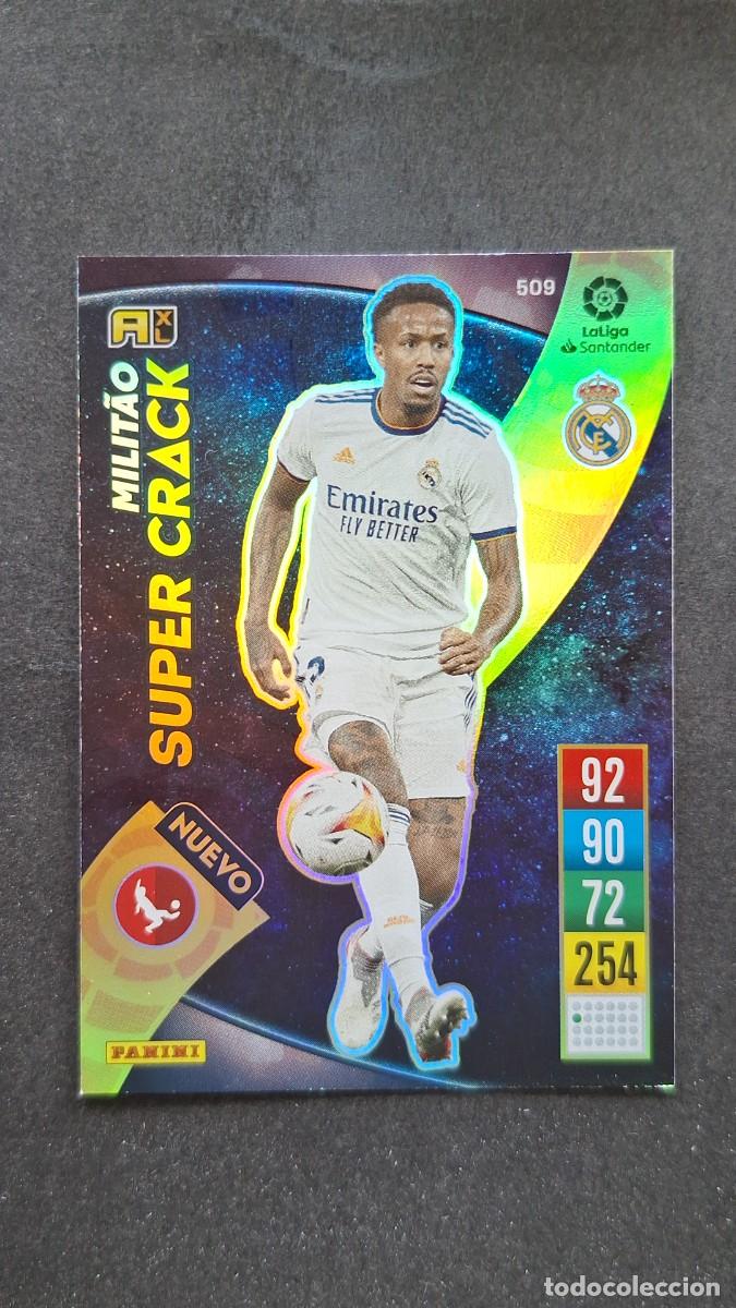 Cromos de f&uacute;tbol: L1 MILITAO REAL MADRID 509 NUEVO SUPER CRACK PANINI ADRENALYN XL 2021 2022 21 22