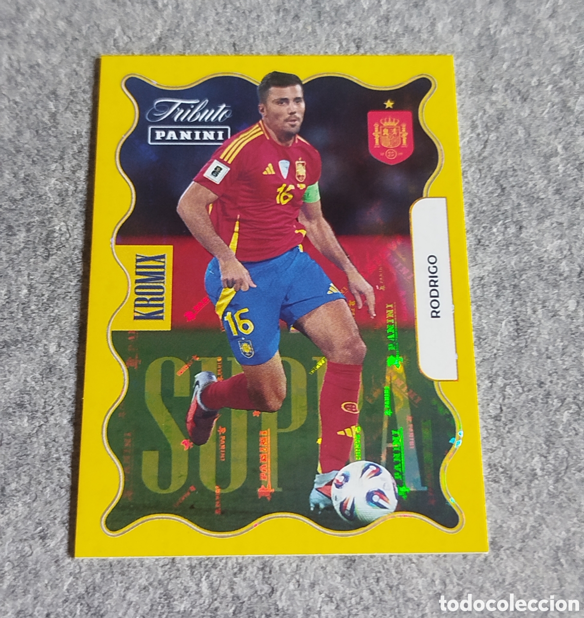 Cromos de f&uacute;tbol: KROMIX SUPRA GOLD RODRI RODRIGO KO76 PANINI TRIBUTO SELECC. ESPA&Ntilde;OLA ESPA&Ntilde;A CROMO CARD MUNDIAL 2026