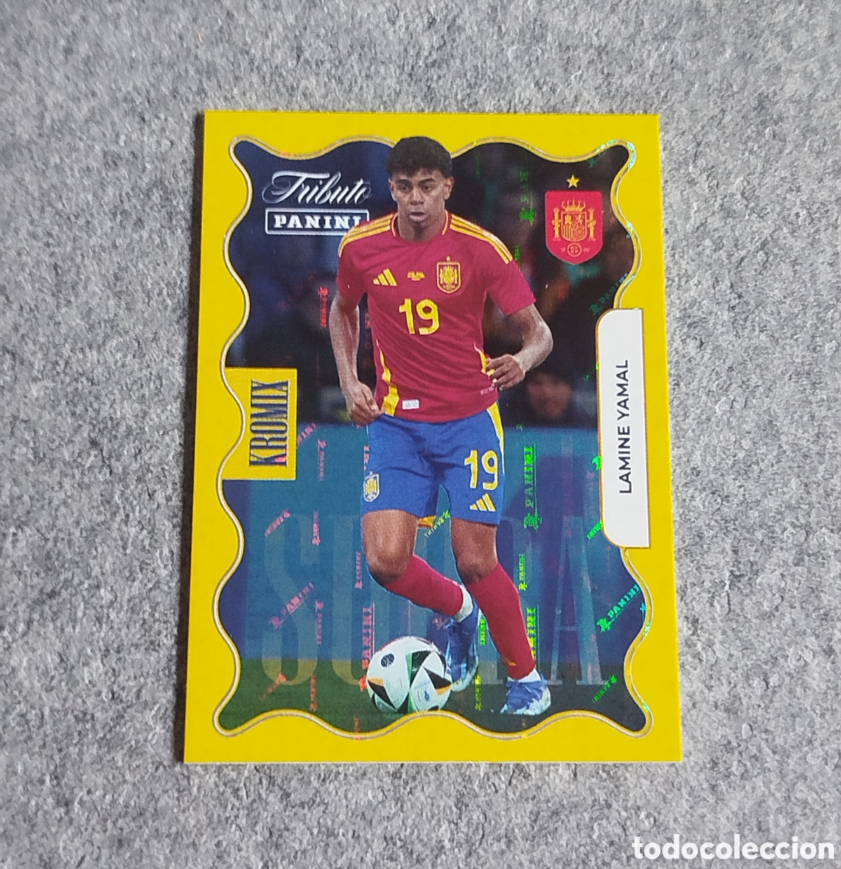 Fu&szlig;ball-Sticker: KROMIX SUPRA GOLD LAMINE YAMAL KO79 PANINI TRIBUTO SELECC. ESPA&Ntilde;OLA ESPA&Ntilde;A CROMO CARD MUNDIAL 2026