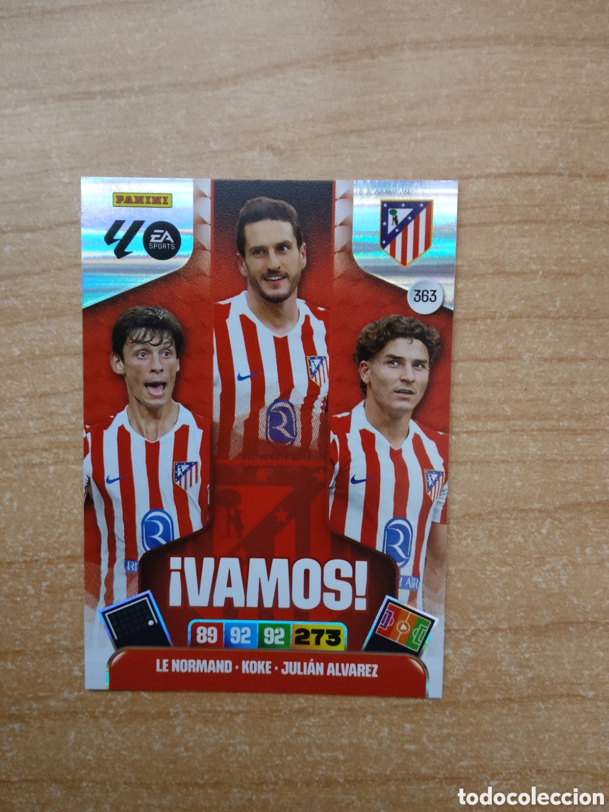 Cromos de f&uacute;tbol: 363 ATLETICO MADRID VAMOS ADRENALYN XL LIGA 2025 2026