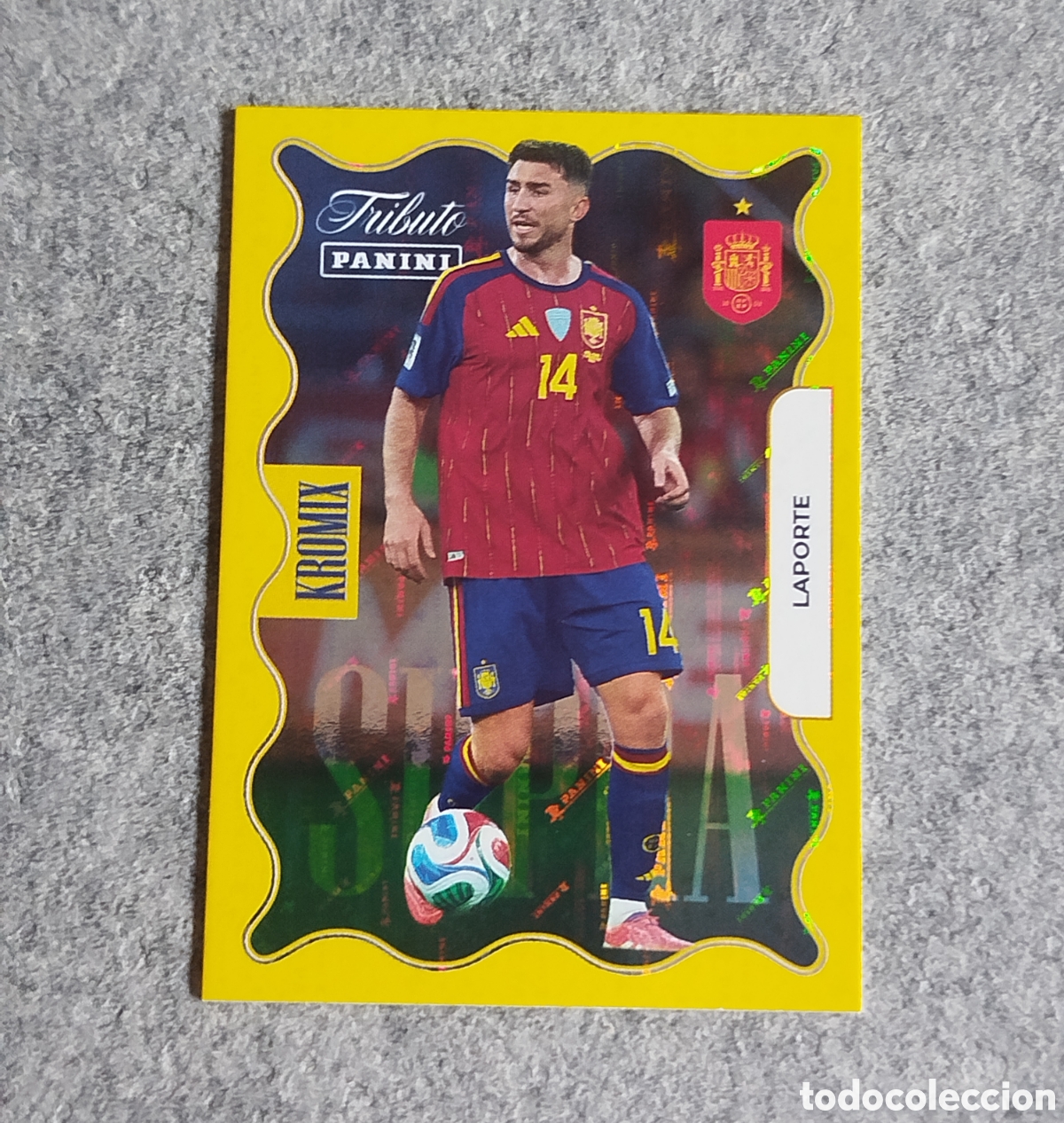 Figurine di Calcio: KROMIX SUPRA GOLD LAPORTE KO74 PANINI TRIBUTO SELECC. ESPA&Ntilde;OLA ESPA&Ntilde;A CROMO CARD MUNDIAL 2026