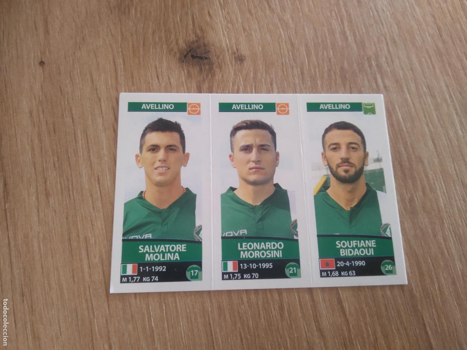 Cromos de f&uacute;tbol: 578 MOLINA MOROSINI BIDAOUI AVELLINO CROMO FUTBOL PANINI LIGA ITALIA 17-18 CALCIATORI 2017-2018