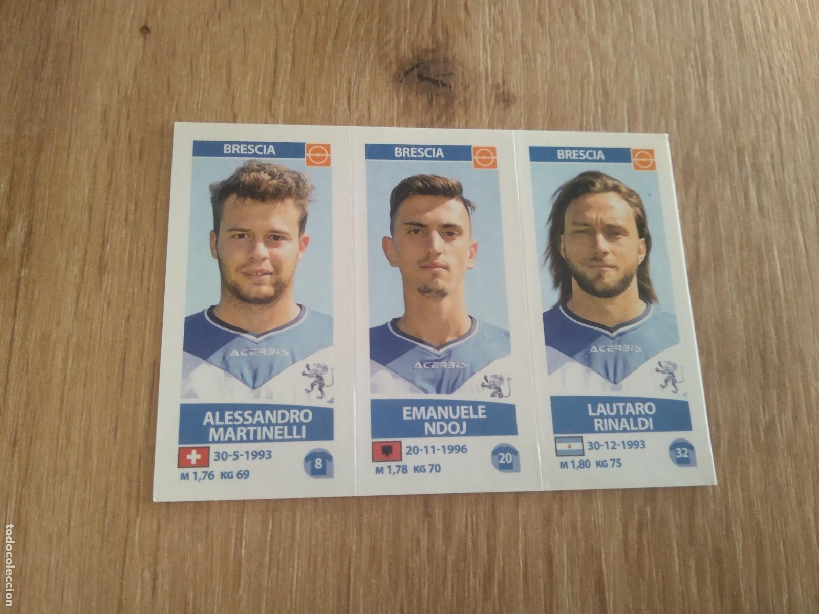 Cartes &agrave; collectionner de Football: 593 MARTINELLI NDOJ RINALDI BRESCIA CROMO FUTBOL PANINI LIGA ITALIA 17-18 CALCIATORI 2017-2018