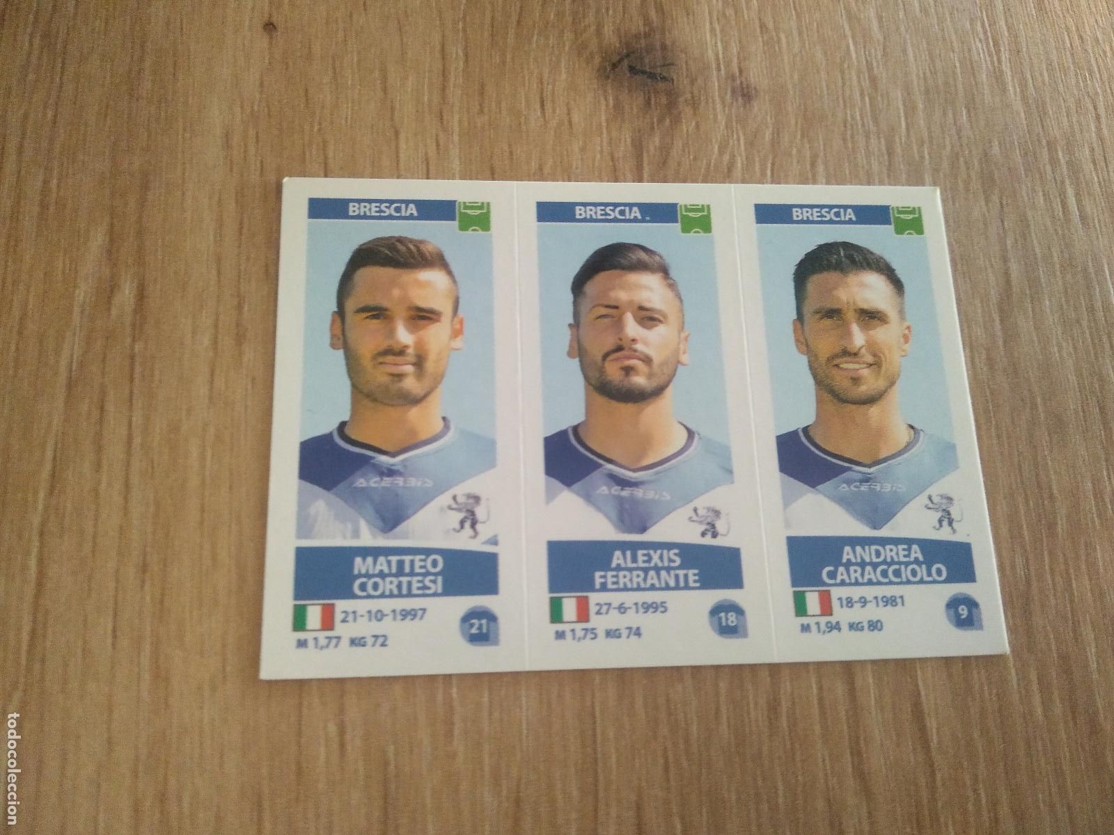 Cromos de f&uacute;tbol: 594 CORTESI FERRANTE CARACCIOLO BRESCIA CROMO FUTBOL PANINI LIGA ITALIA 17-18 CALCIATORI 2017-2018