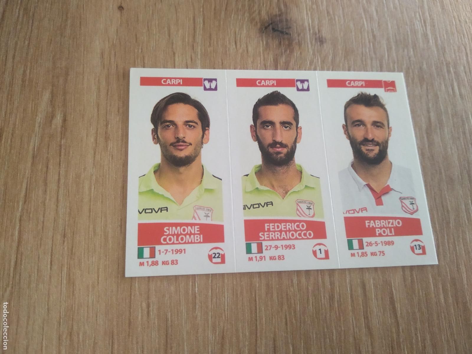 Cromos de f&uacute;tbol: 597 COLOMBI SERRAIOCCO POLI CARPI CROMO FUTBOL PANINI LIGA ITALIA 17-18 CALCIATORI 2017-2018