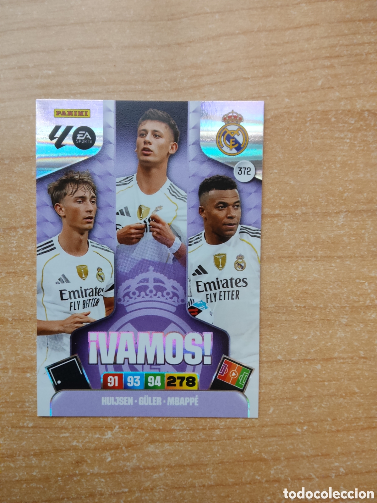 Cromos de f&uacute;tbol: 372 VAMOS REAL MADRID ADRENALYN XL LIGA 2025 2026