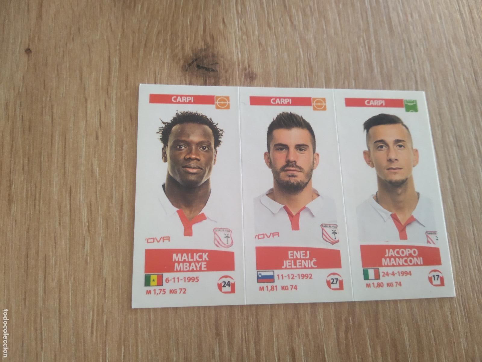Cromos de f&uacute;tbol: 601 MBAYE JELENIC MANCONI CARPI CROMO FUTBOL PANINI LIGA ITALIA 17-18 CALCIATORI 2017-2018