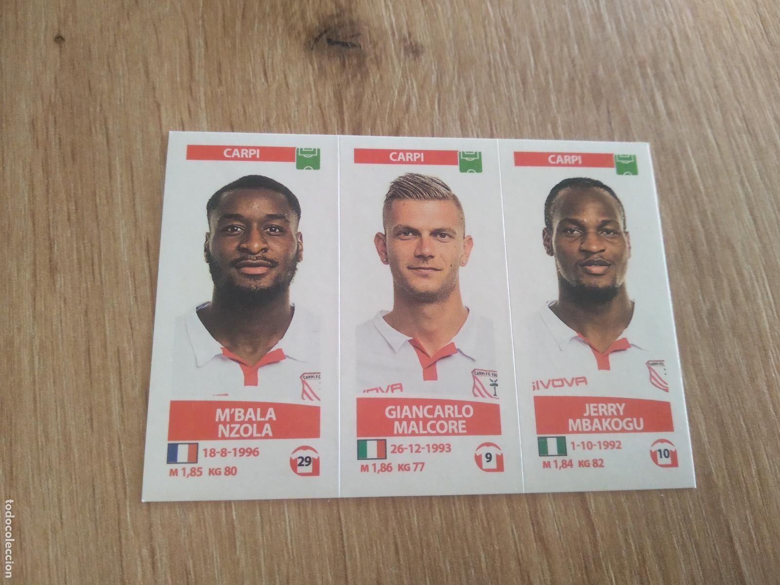 Cromos de f&uacute;tbol: 602 NZOLA MALCORE MBAKOGU CARPI CROMO FUTBOL PANINI LIGA ITALIA 17-18 CALCIATORI 2017-2018