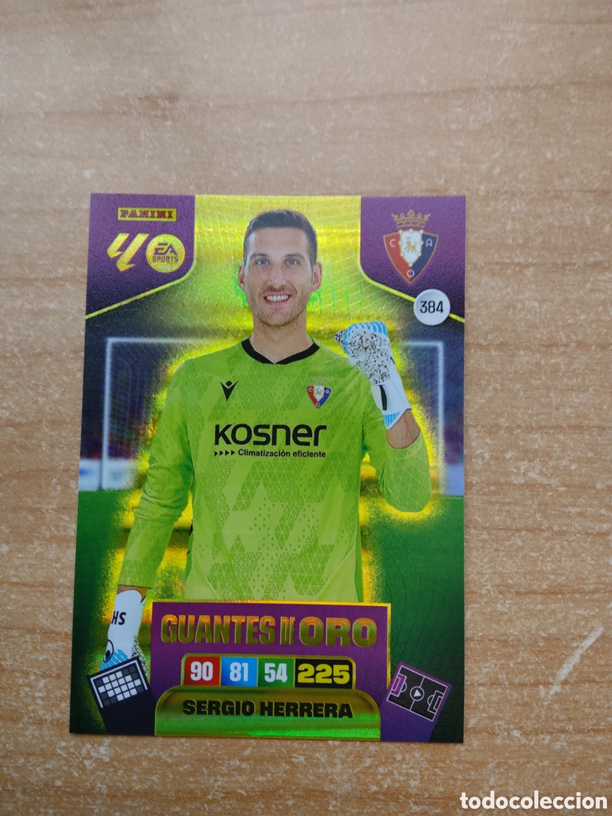 Cromos de f&uacute;tbol: 384 SERGIO HERRERA GUANTES DE ORO OSASUNA ADRENALYN XL LIGA 2025 2026