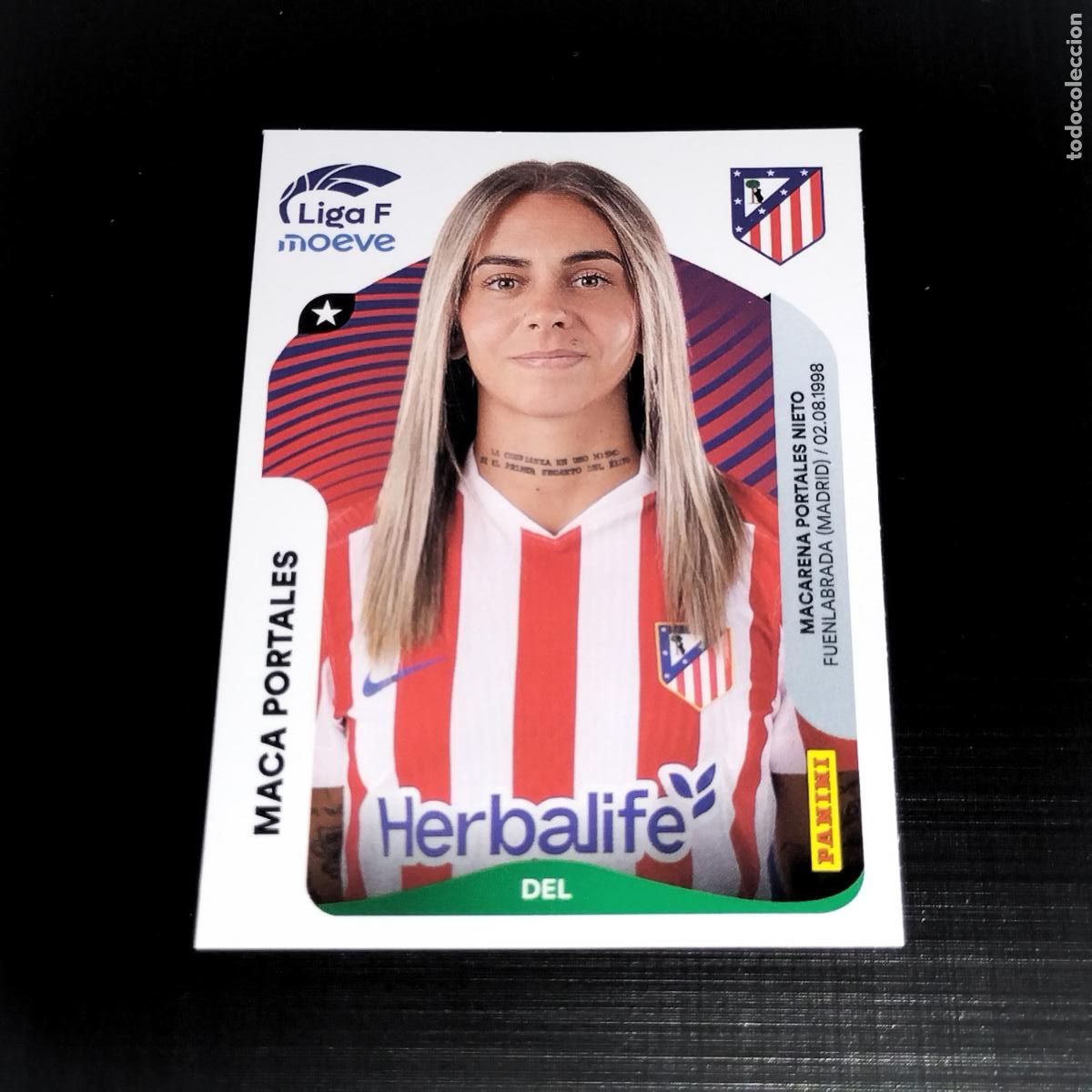 Cromos de f&uacute;tbol: 56 MACA PORTALES AT ATLETICO DE MADRID CROMOS LIGA F MOEVE FEMENINA PANINI 2025 2026 25 26