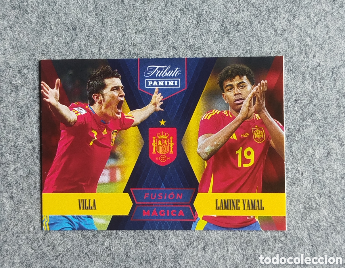 Cromos de f&uacute;tbol: LAMINE YAMAL DAVID VILLA # 86 PANINI TRIBUTO SELECCION ESPA&Ntilde;OLA ESPA&Ntilde;A CROMO CARD MUNDIAL 2026