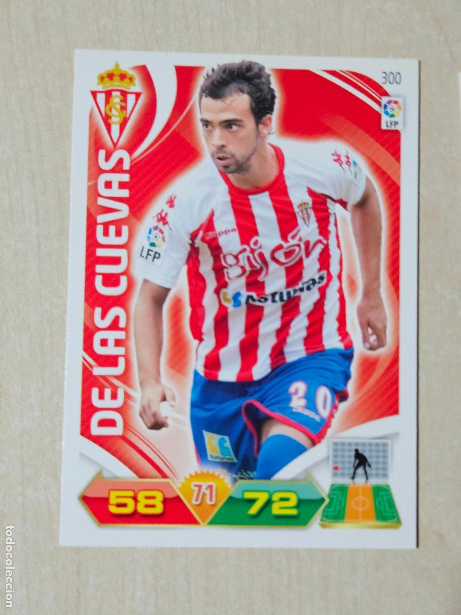 Cromos de f&uacute;tbol: FICHA N&ordm; 300 DE LAS CUEVAS - ADRENALYN 11 12 - PANINI 2011 -12 - CROMO - SPORTING DE GIJON