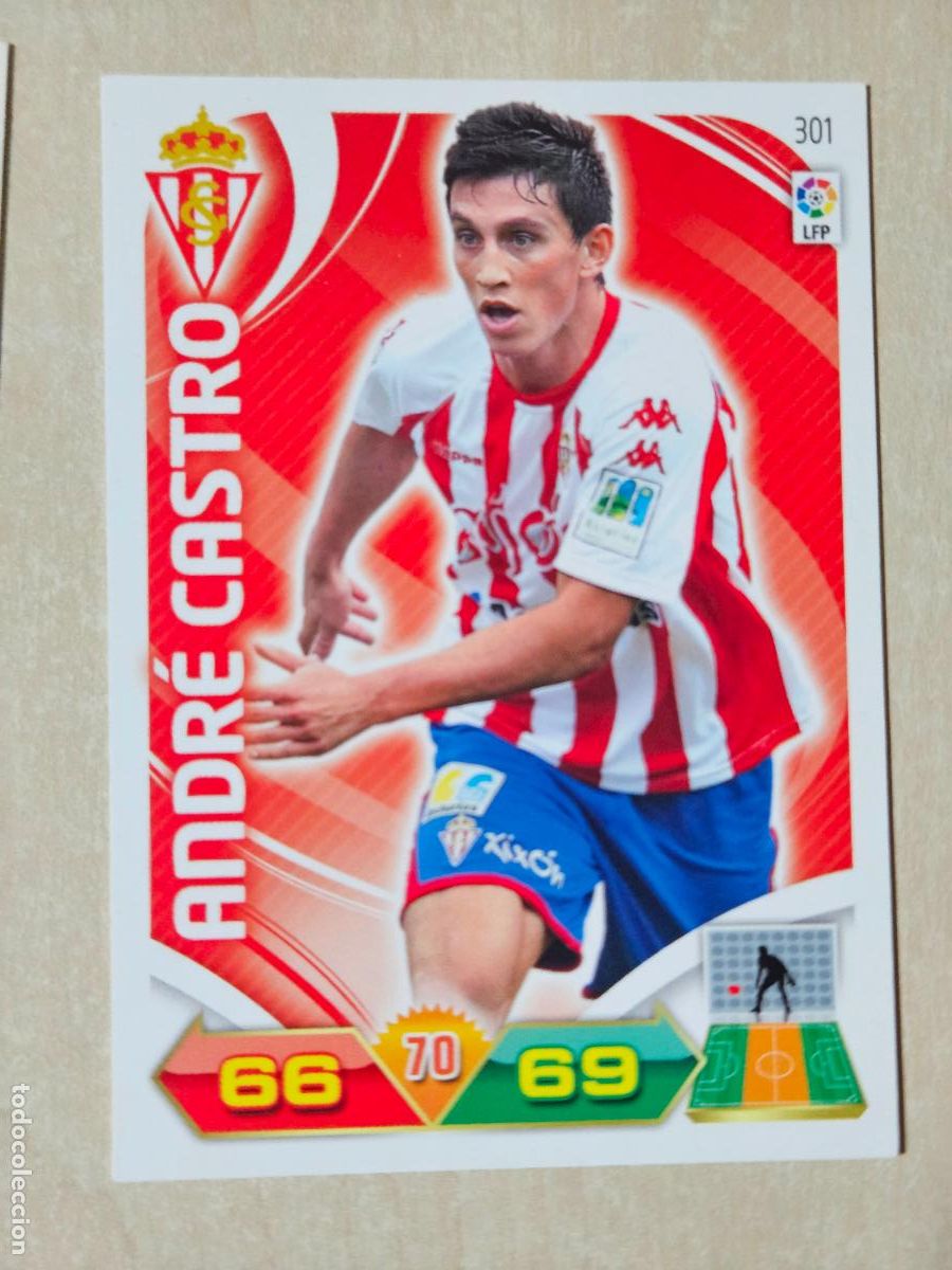 Cromos de f&uacute;tbol: FICHA N&ordm; 301 ANDRE CASTRO - ADRENALYN 11 12 - PANINI 2011 -12 - CROMO - SPORTING DE GIJON