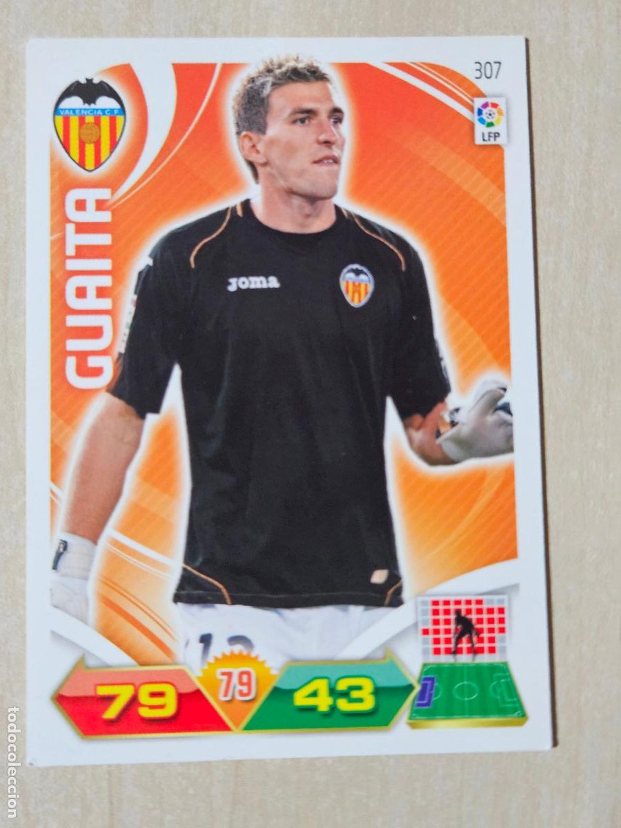 Cromos de f&uacute;tbol: FICHA N&ordm; 307 GUAITA - ADRENALYN 11 12 - PANINI 2011 -12 - CROMO - VALENCIA