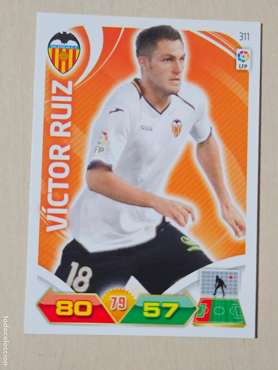 Football Stickers: FICHA N&ordm; 311 VICTOR RUIZ - ADRENALYN 11 12 - PANINI 2011 -12 - CROMO - VALENCIA