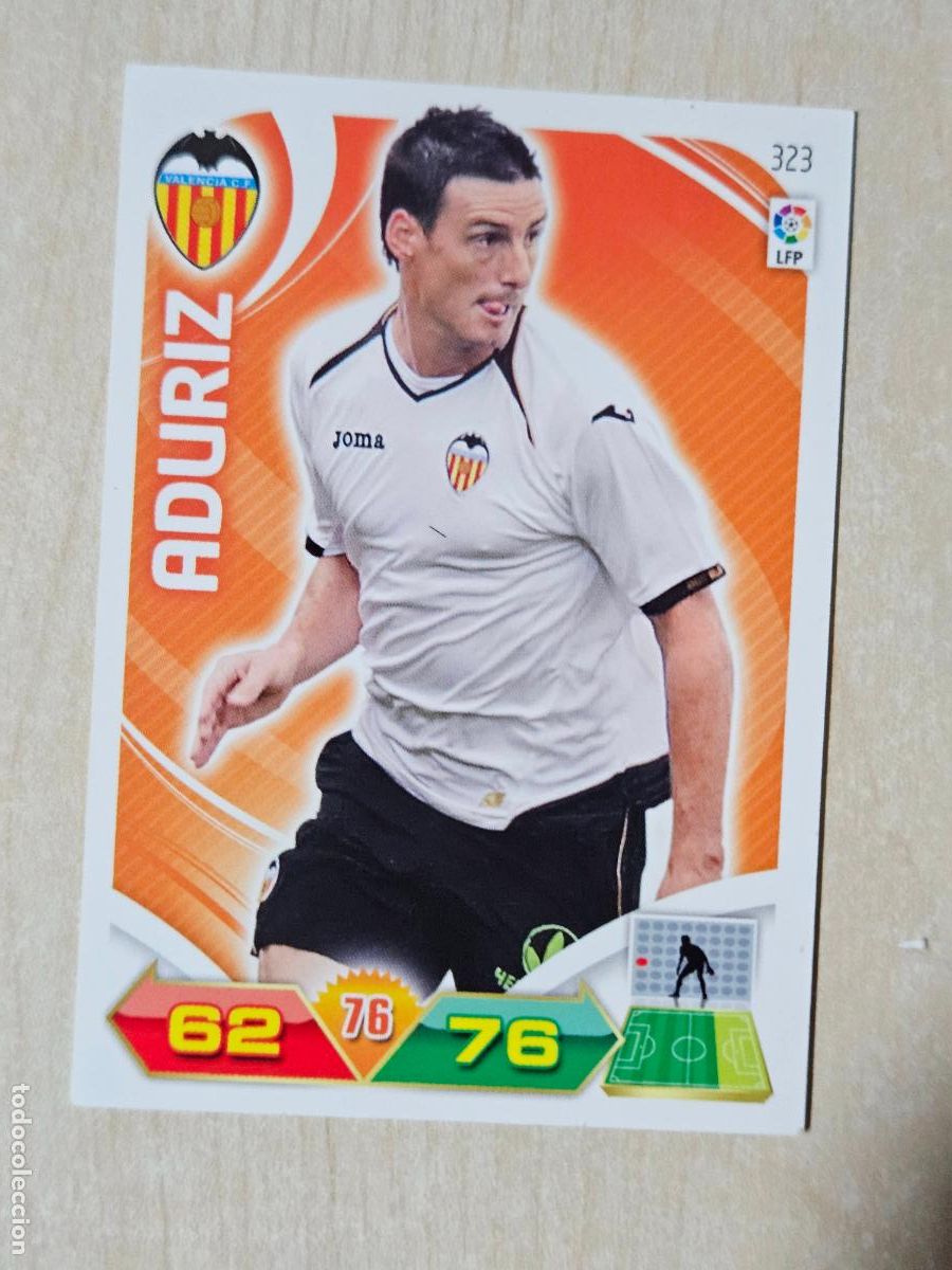 Cromos de f&uacute;tbol: FICHA N&ordm; 323 ADURIZ - ADRENALYN 11 12 - PANINI 2011 -12 - CROMO - VALENCIA