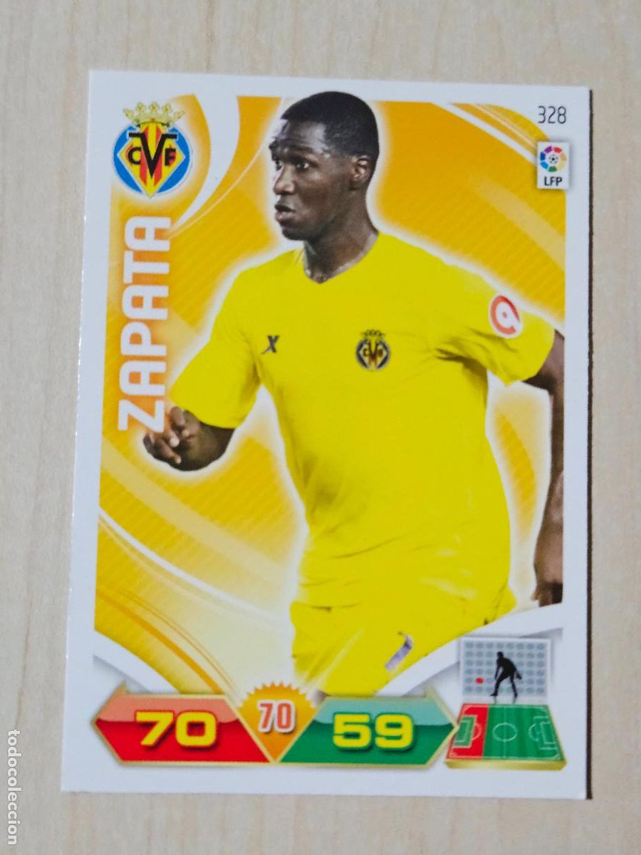 Cromos de f&uacute;tbol: FICHA N&ordm; 328 ZAPATA - ADRENALYN 11 12 - PANINI 2011 -12 - CROMO - VILLARREAL