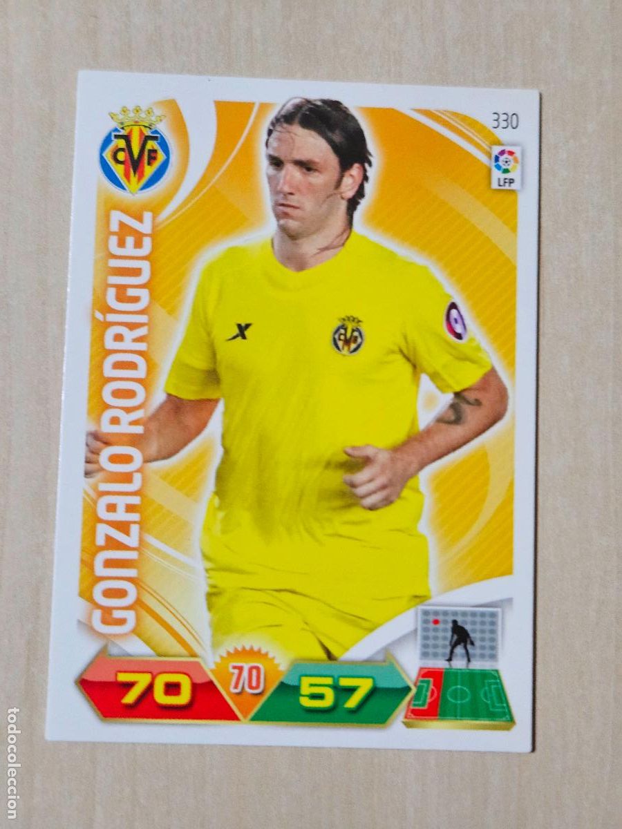 Cromos de f&uacute;tbol: FICHA N&ordm; 330 GONZALO RODRIGUEZ - ADRENALYN 11 12 - PANINI 2011 -12 - CROMO - VILLARREAL