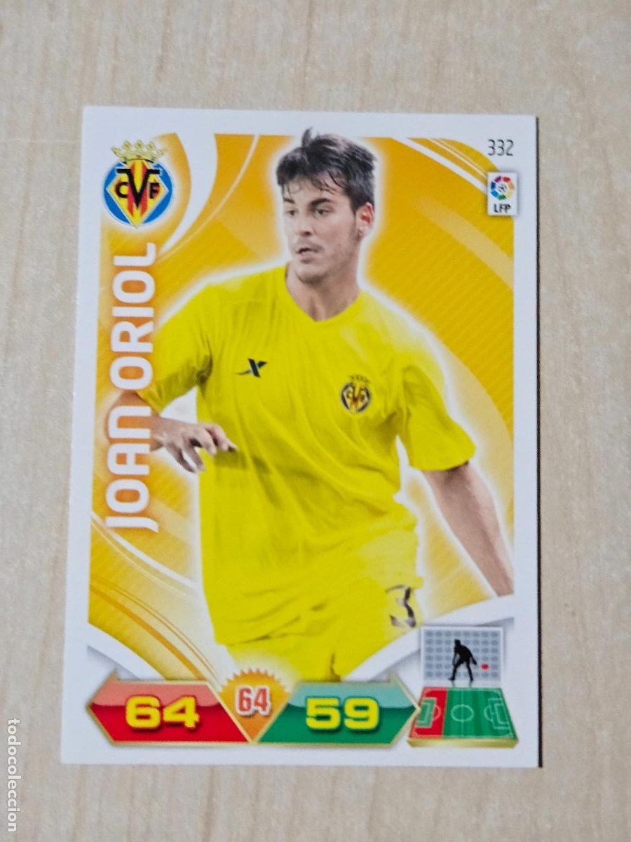 Cromos de f&uacute;tbol: FICHA N&ordm; 332 JOAN ORIOL - ADRENALYN 11 12 - PANINI 2011 -12 - CROMO - VILLARREAL