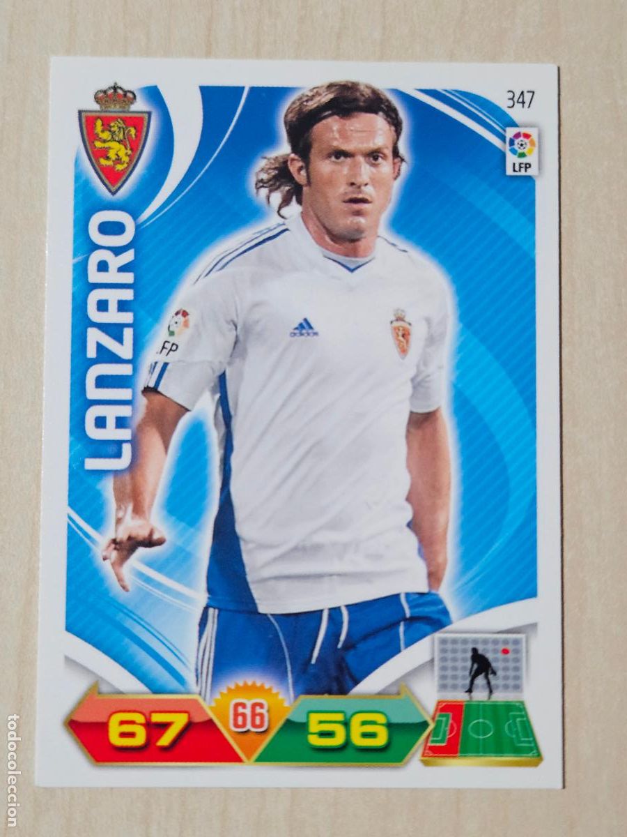 Cromos de f&uacute;tbol: FICHA N&ordm; 347 LANZARO - ADRENALYN 11 12 - PANINI 2011 -12 - CROMO - REAL ZARAGOZA