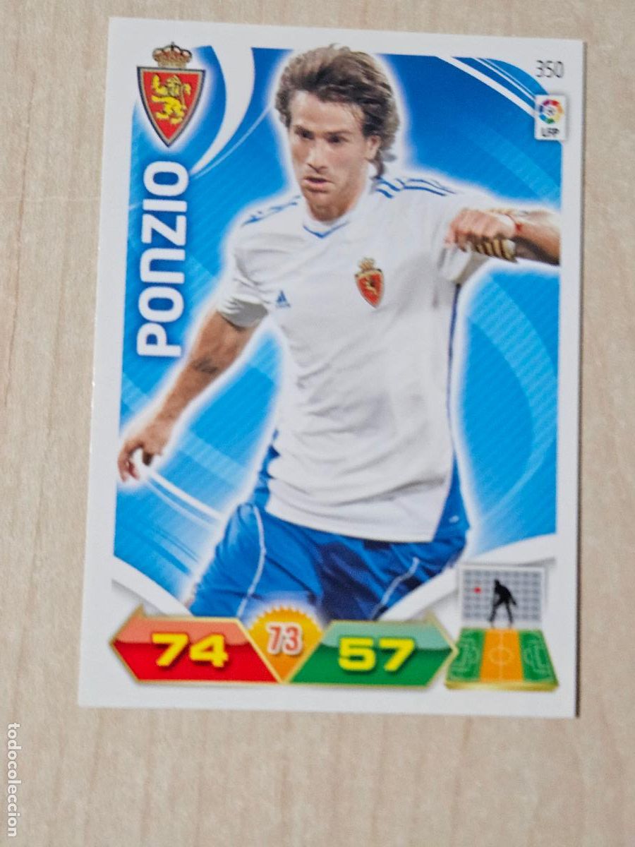 Cromos de f&uacute;tbol: FICHA N&ordm; 350 PONZIO - ADRENALYN 11 12 - PANINI 2011 -12 - CROMO - REAL ZARAGOZA
