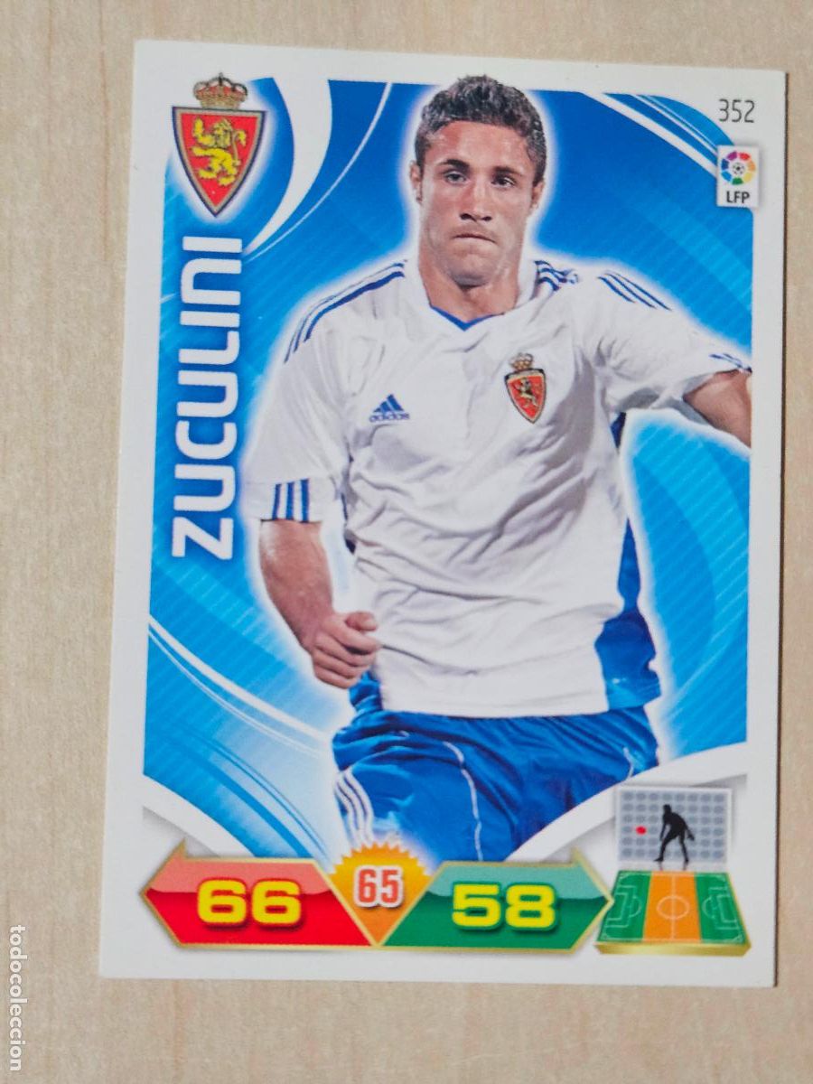 Cromos de f&uacute;tbol: FICHA N&ordm; 352 ZUCULINI - ADRENALYN 11 12 - PANINI 2011 -12 - CROMO - REAL ZARAGOZA