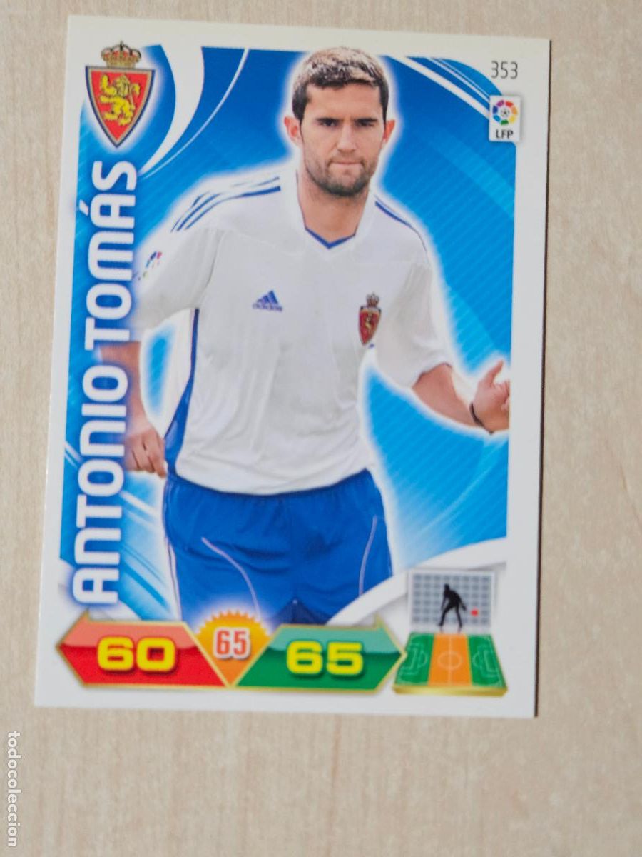 Cromos de f&uacute;tbol: FICHA N&ordm; 353 ANTONIO TOMAS - ADRENALYN 11 12 - PANINI 2011 -12 - CROMO - REAL ZARAGOZA