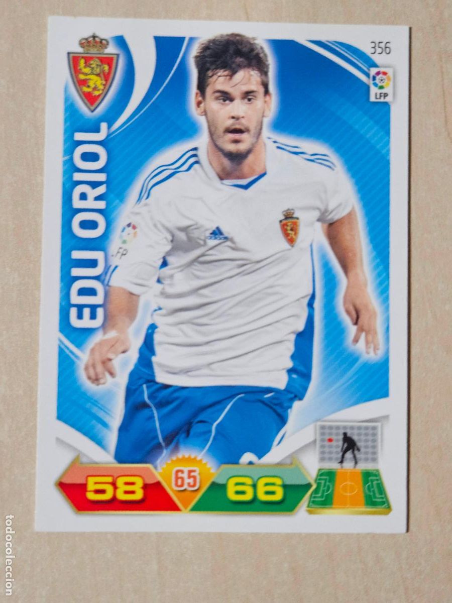 Cromos de f&uacute;tbol: FICHA N&ordm; 356 EDU ORIOL - ADRENALYN 11 12 - PANINI 2011 -12 - CROMO - REAL ZARAGOZA