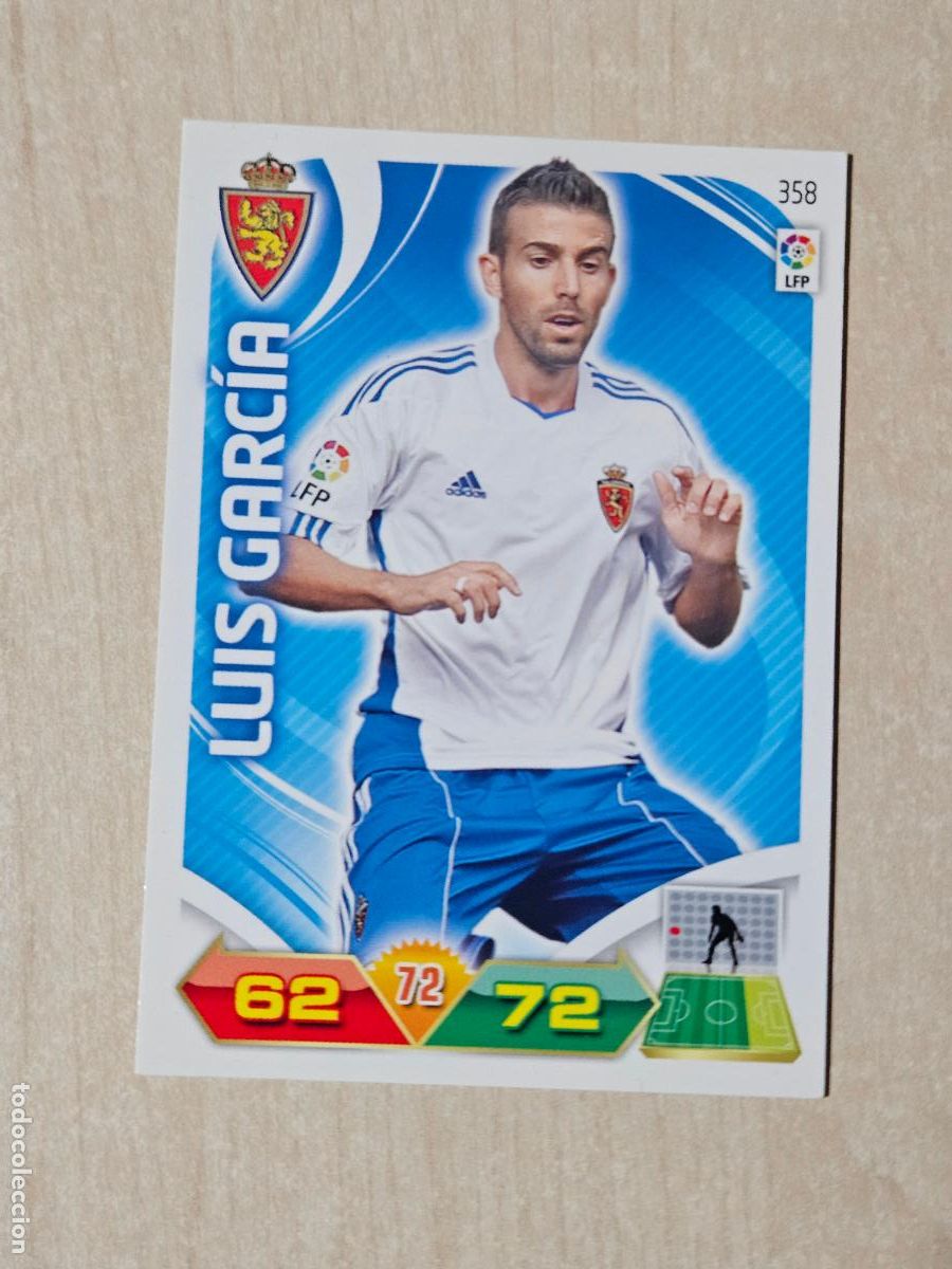 Cromos de f&uacute;tbol: FICHA N&ordm; 358 LUIS GARCIA - ADRENALYN 11 12 - PANINI 2011 -12 - CROMO - REAL ZARAGOZA
