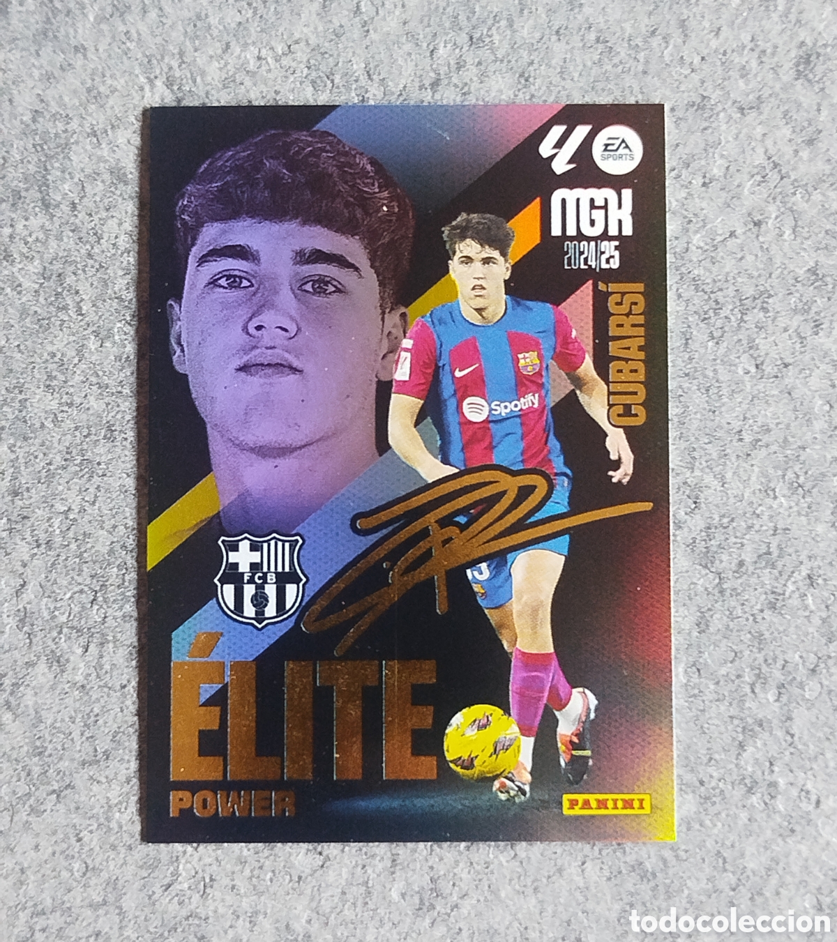 Cromos de f&uacute;tbol: CUBARSI ELITE POWER AUTOGRAFO MEGACRACKS 2024 CARD MGK PANINI 24 25 FC BARCELONA BAR&Ccedil;A CROMO