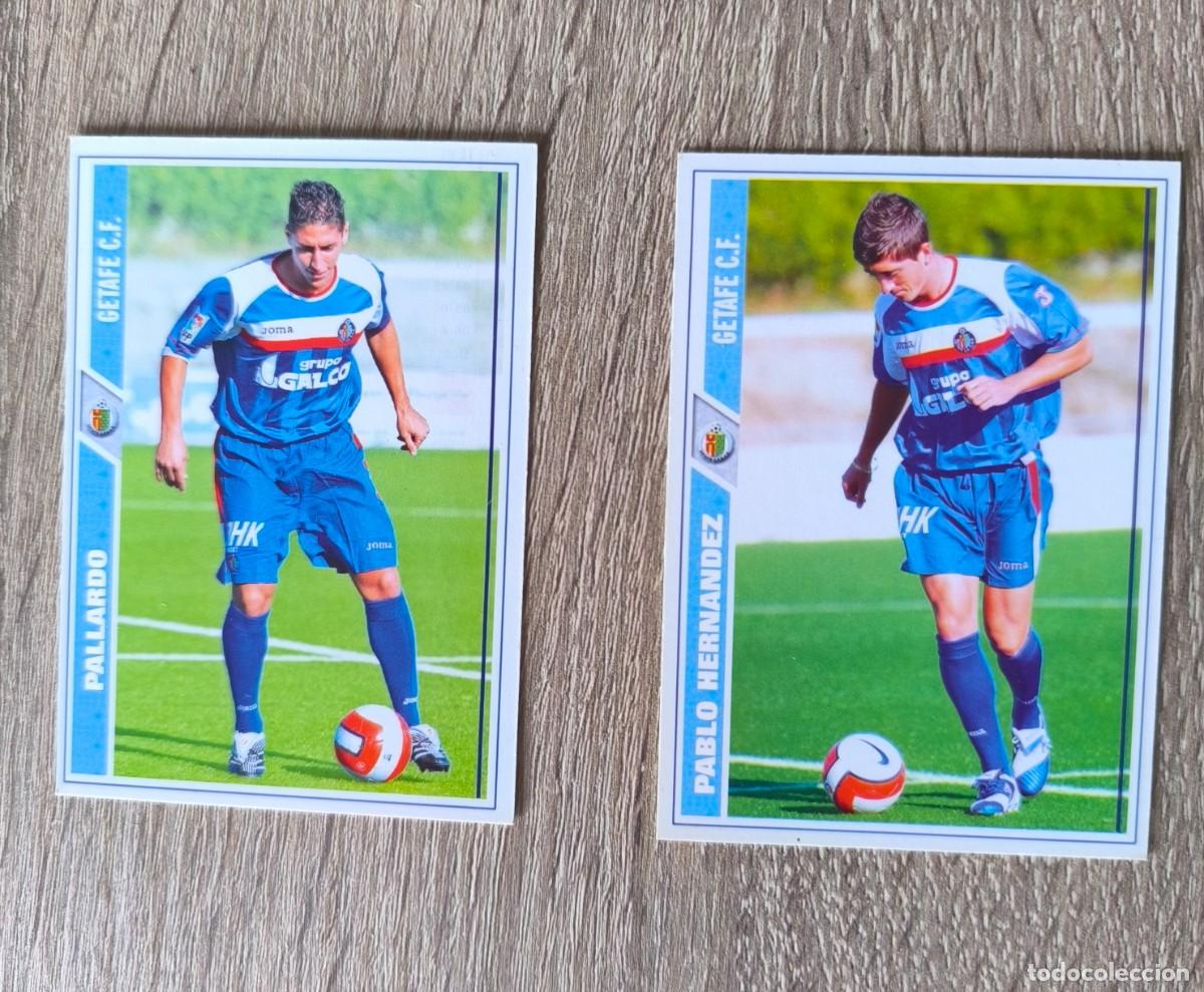 Cromos de f&uacute;tbol: ​Lote 2 Cromos Getafe C.F. (Pallard&oacute; y Pablo Hern&aacute;ndez) - Las Fichas de la Liga 2008 Mundicromo