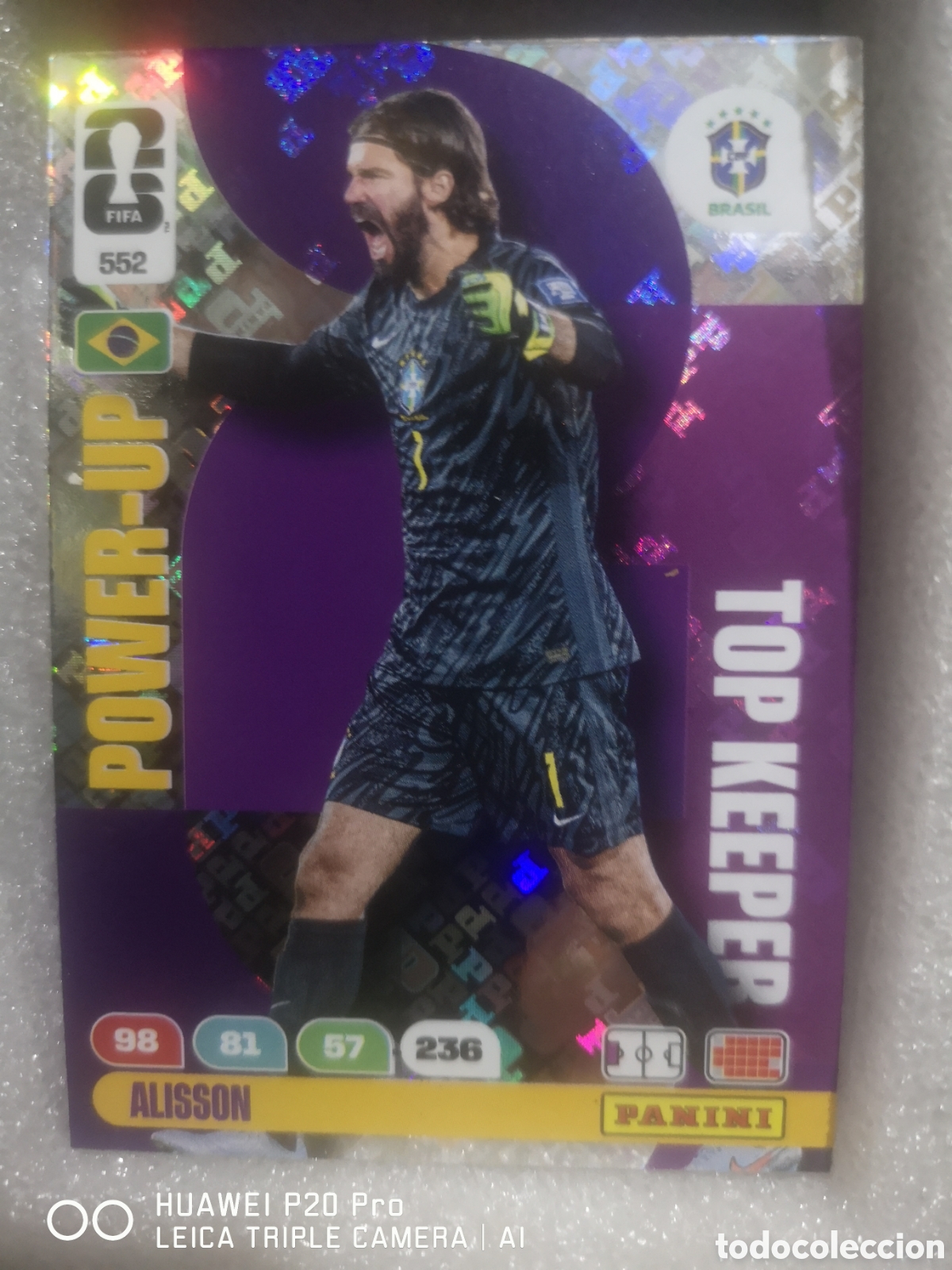 Cromos de f&uacute;tbol: ADRENALYN FIFA WORLD CUP MUNDIAL 2026 TOP KEEPER POWER - UP ALISSON 552 BRASIL