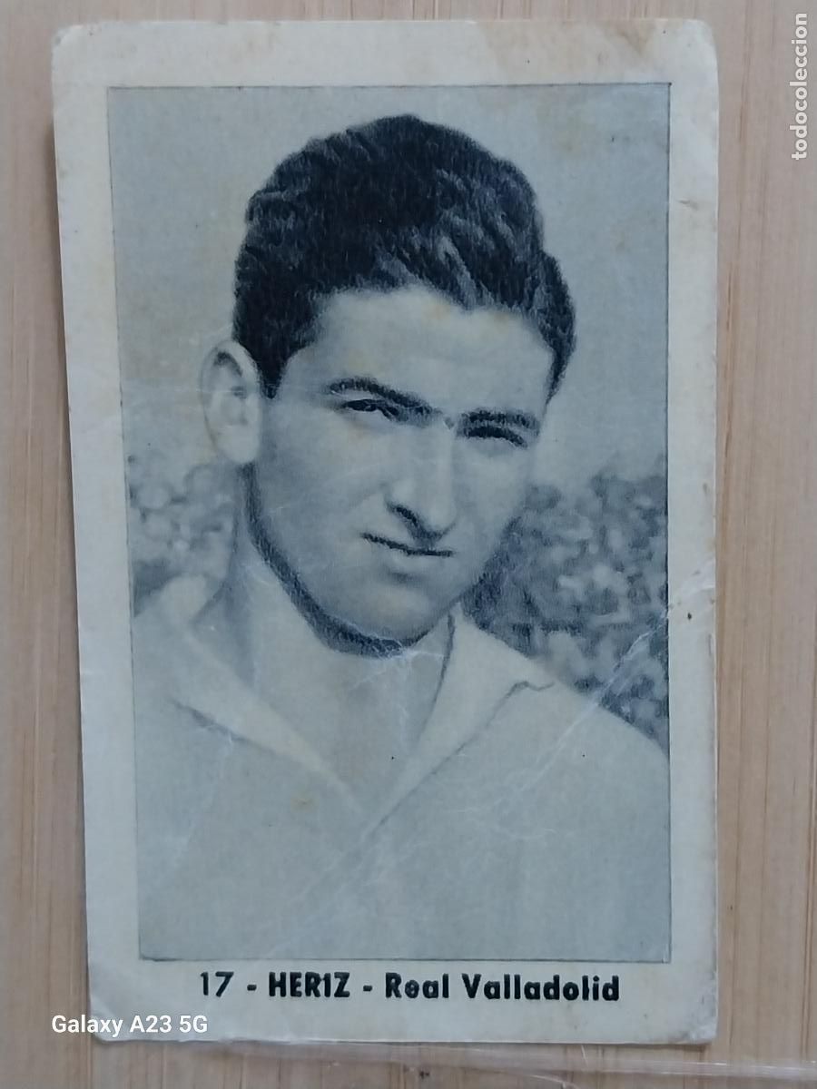 Cromos de f&uacute;tbol: HERIZ REAL VALLADOLID 1952 53 52 ED RUIZ ROMERO CROMO 17 ORIGINAL SIN PEGAR NUNCA