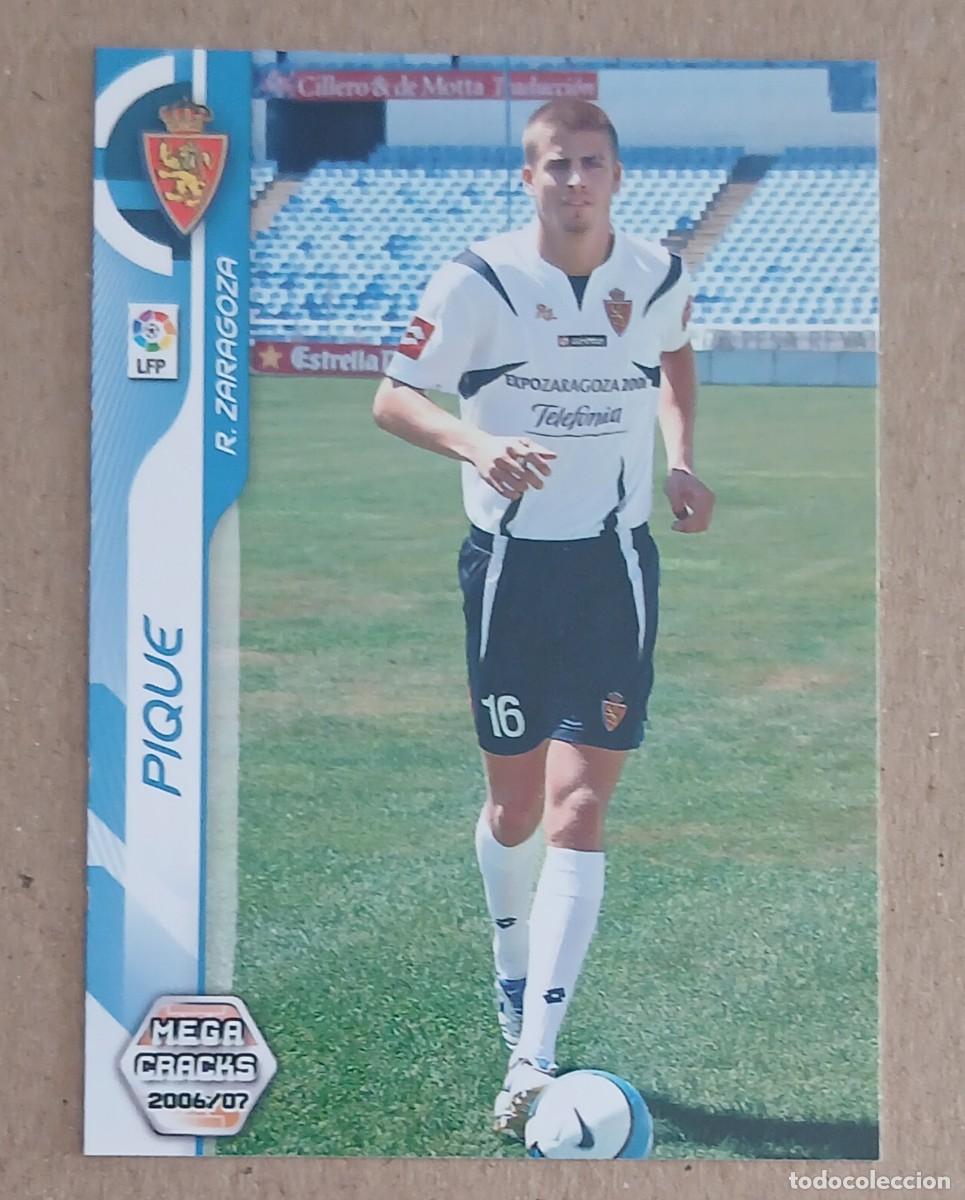 Cromos de f&uacute;tbol: CROMO NUEVA FICHA n&ordm; 348 BIS PIQU&Eacute; ROOKIE REAL ZARAGOZA MEGACRACKS 2006-2007 DE PANINI. Nuevo.