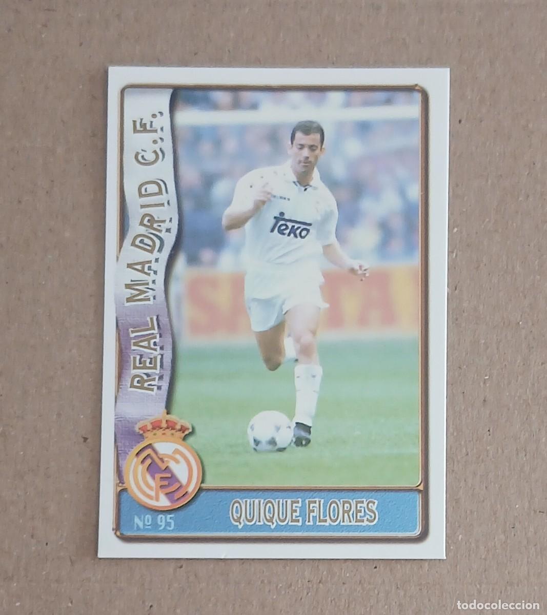 Cartes &agrave; collectionner de Football: CROMO n&ordm; 95 QUIQUE FLORES BAJA REAL MADRID MUNDICROMO 96-97. Nuevo.