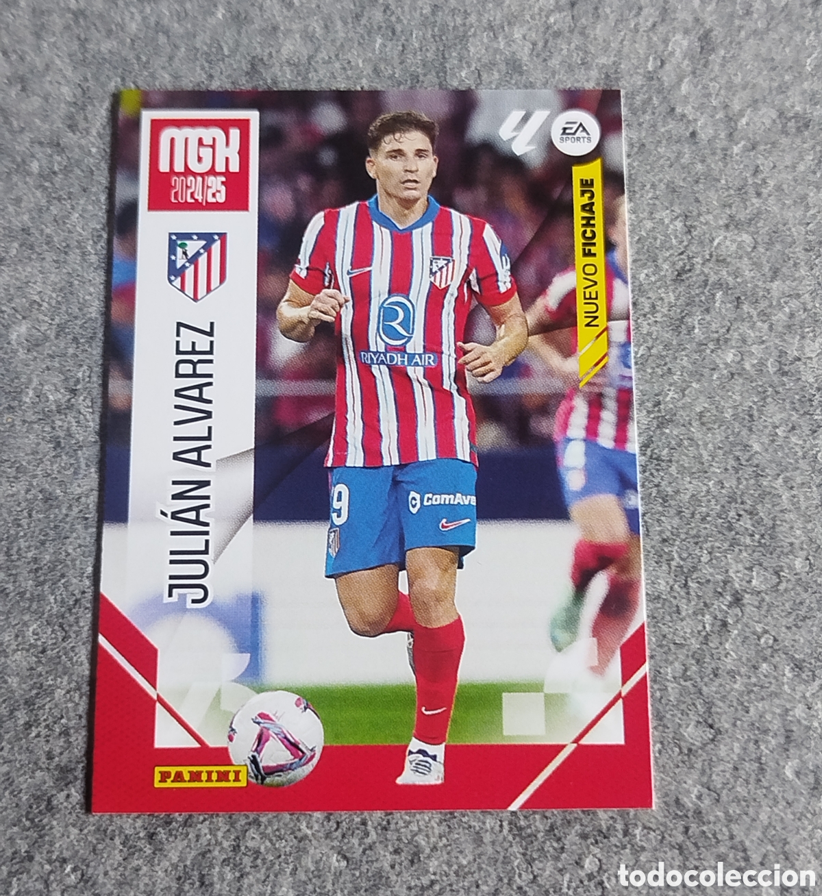 Cromos de f&uacute;tbol: JULIAN ALVAREZ NUEVO FICHAJE # 478 MEGACRACKS 2024 CARD MGK PANINI 24 25 ATL&Eacute;TICO MADRID CROMO