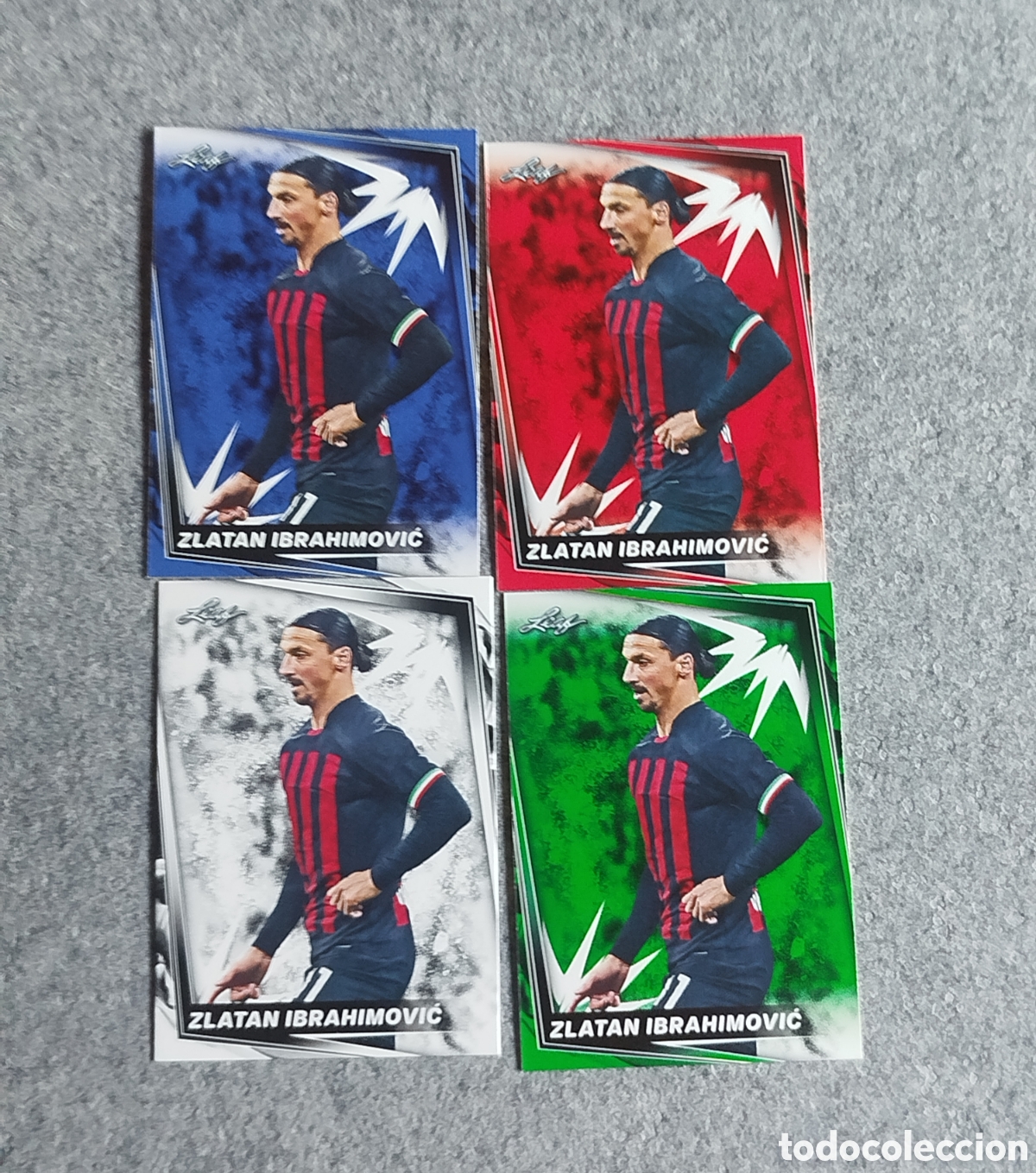 Cromos de f&uacute;tbol: LEAF IBRAHIMOVIC LOTE 4 TRADING CARDS CROMOS NO TOPPS NO PANINI FUTBOL 4 FONDOS DIFERENTES