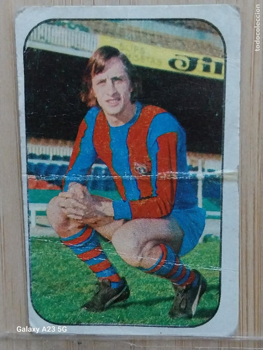 Cromos de f&uacute;tbol: CRUYFF BARCELONA ED ESTE LIGA 1976 76 77 CROMO SIN PEGAR NUNCA ORIGINAL