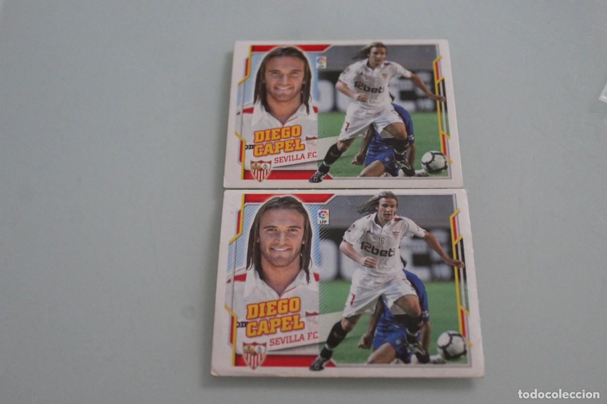 Cromos de f&uacute;tbol: ESTE 10 11 DIEGO CAPEL DOBLE TRASERA - Foto 2