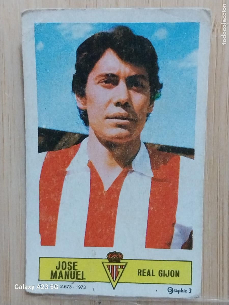 Cromos de f&uacute;tbol: JOSE MANUEL REAL GIJON SPORTING ED ESTE A&Ntilde;O 1973 73 74 CROMO ORIGINAL SIN PEGAR NUNCA