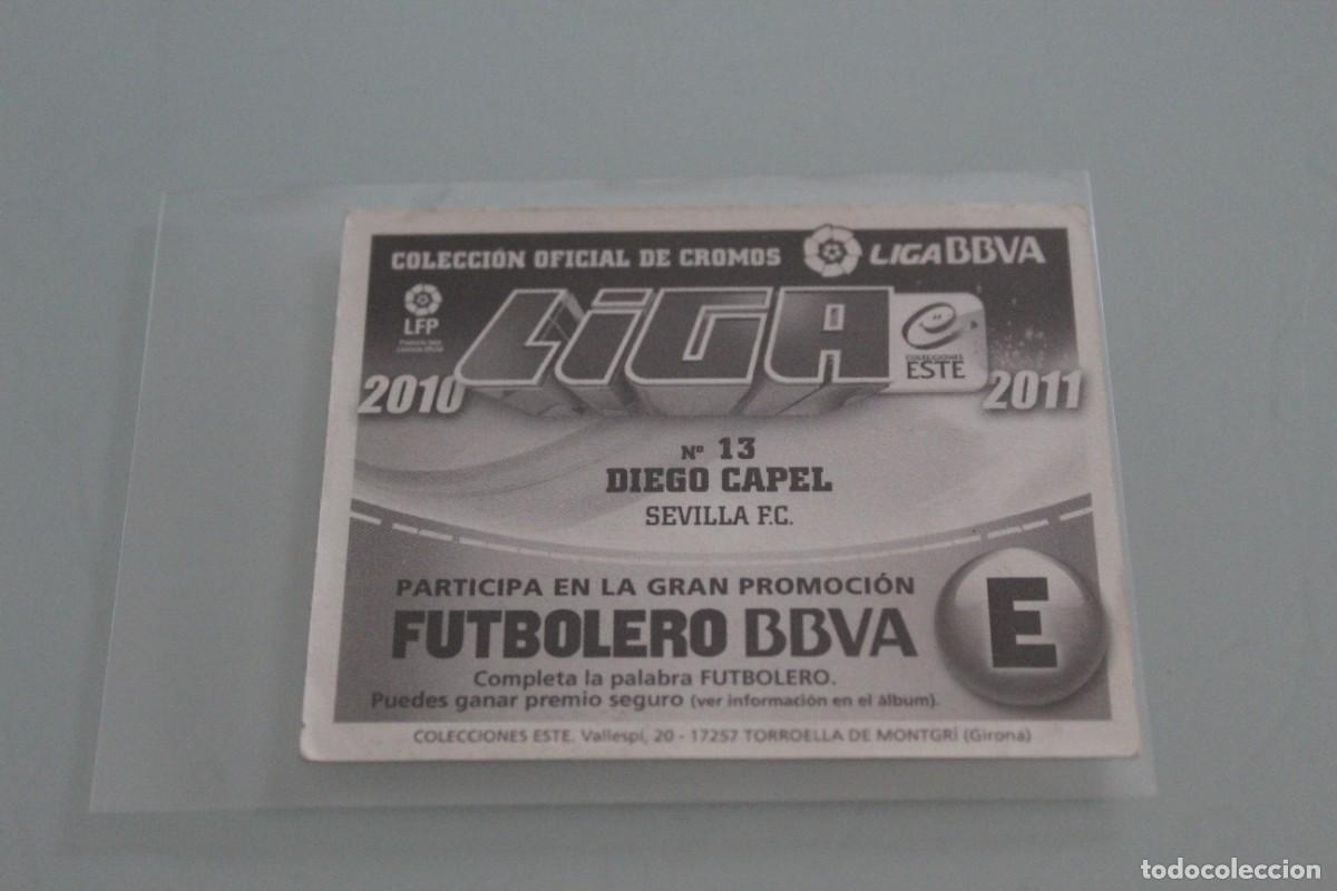 Cromos de f&uacute;tbol: ESTE 10 11 DIEGO CAPEL TRASERA LETRA E
