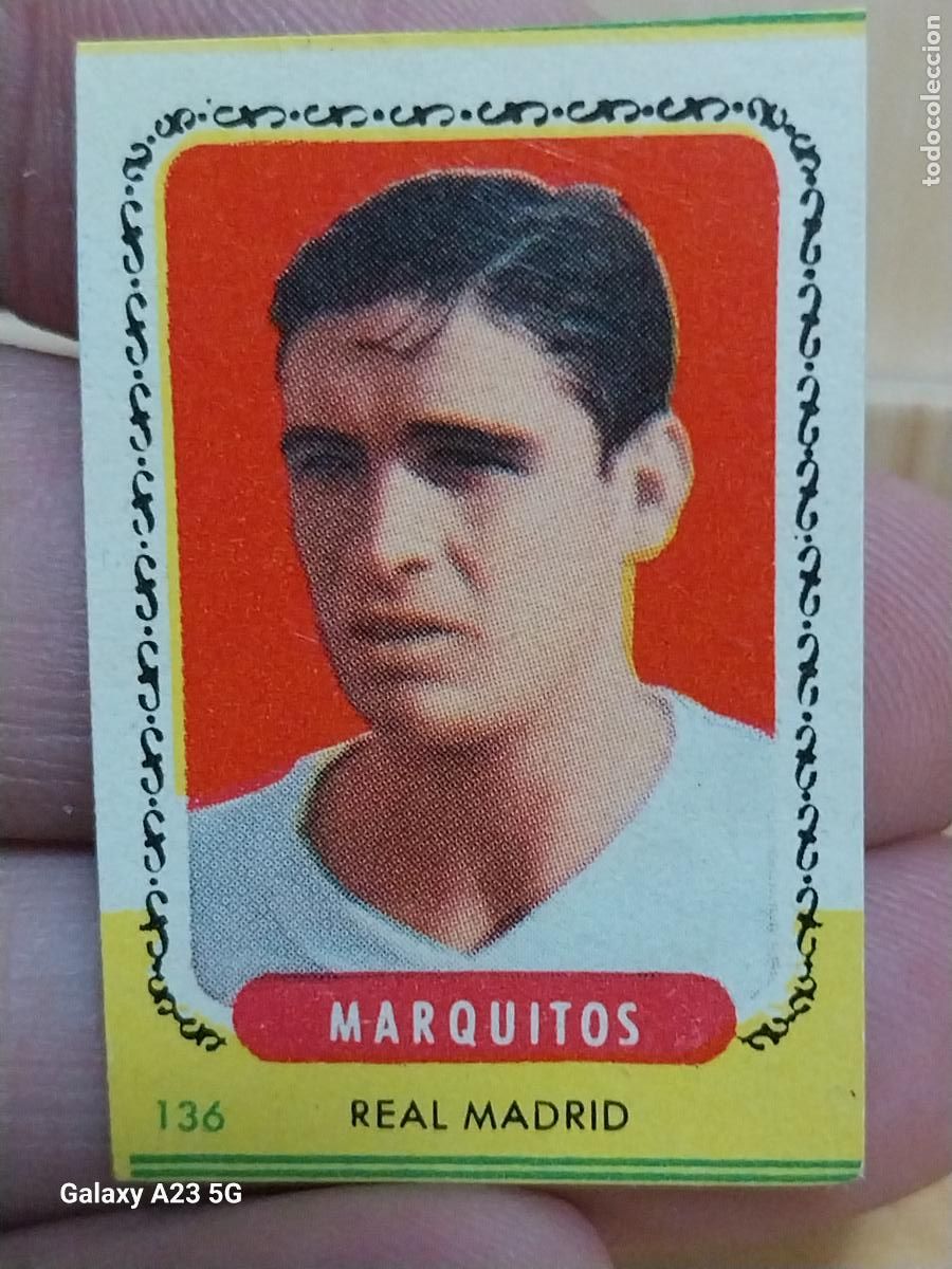 Football Stickers: MARQUITOS REAL MADRID ED BRUGUERA CAMPEONES ESTE A&Ntilde;O 1955 55 56 CROMO 136 ORIGINAL SIN PEGAR NUNCA