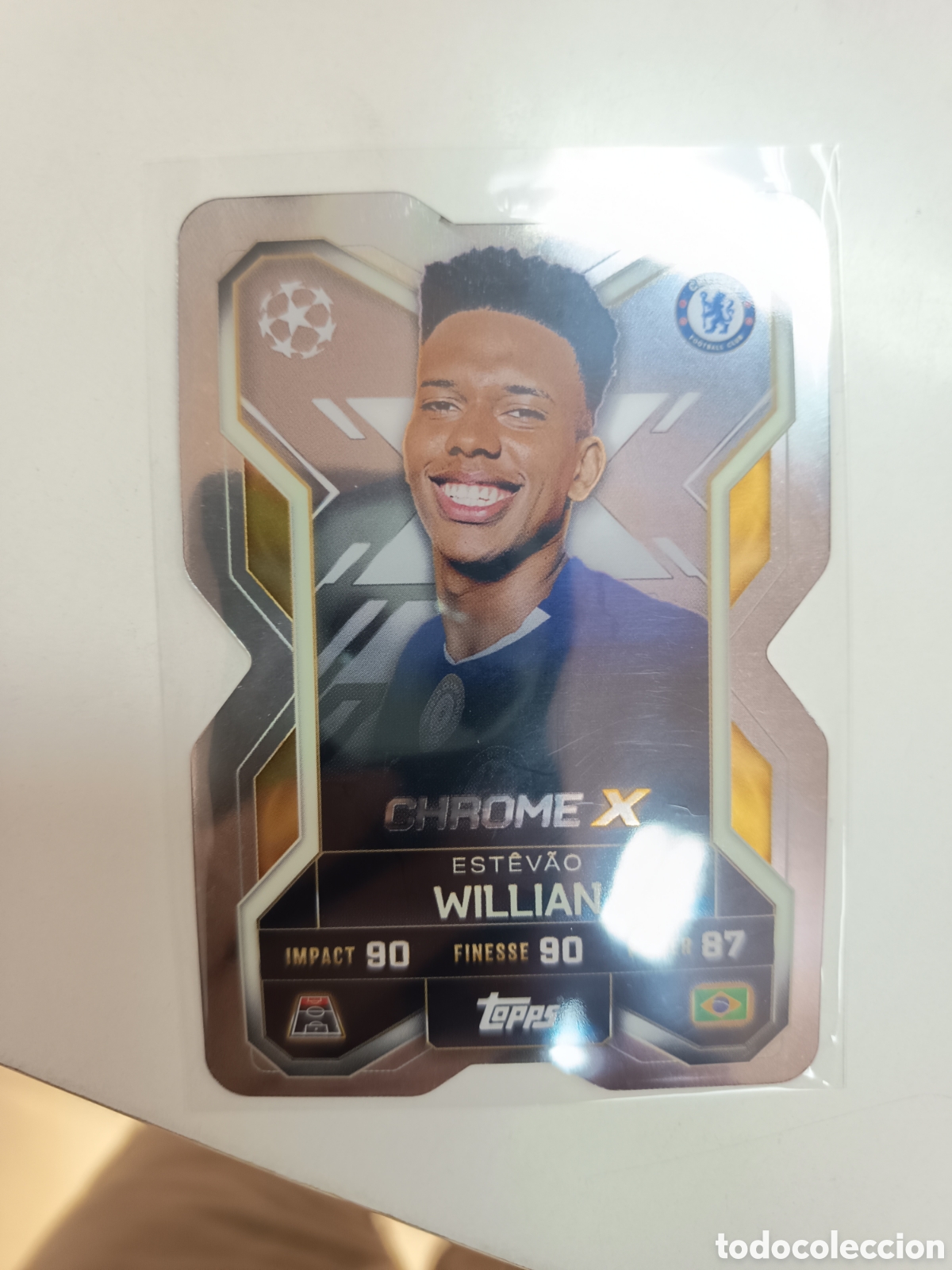 Cromos de f&uacute;tbol: CHROME X CX3 ESTEVAO WILLIAN MATCH ATTAX EXTRA 2025 2026