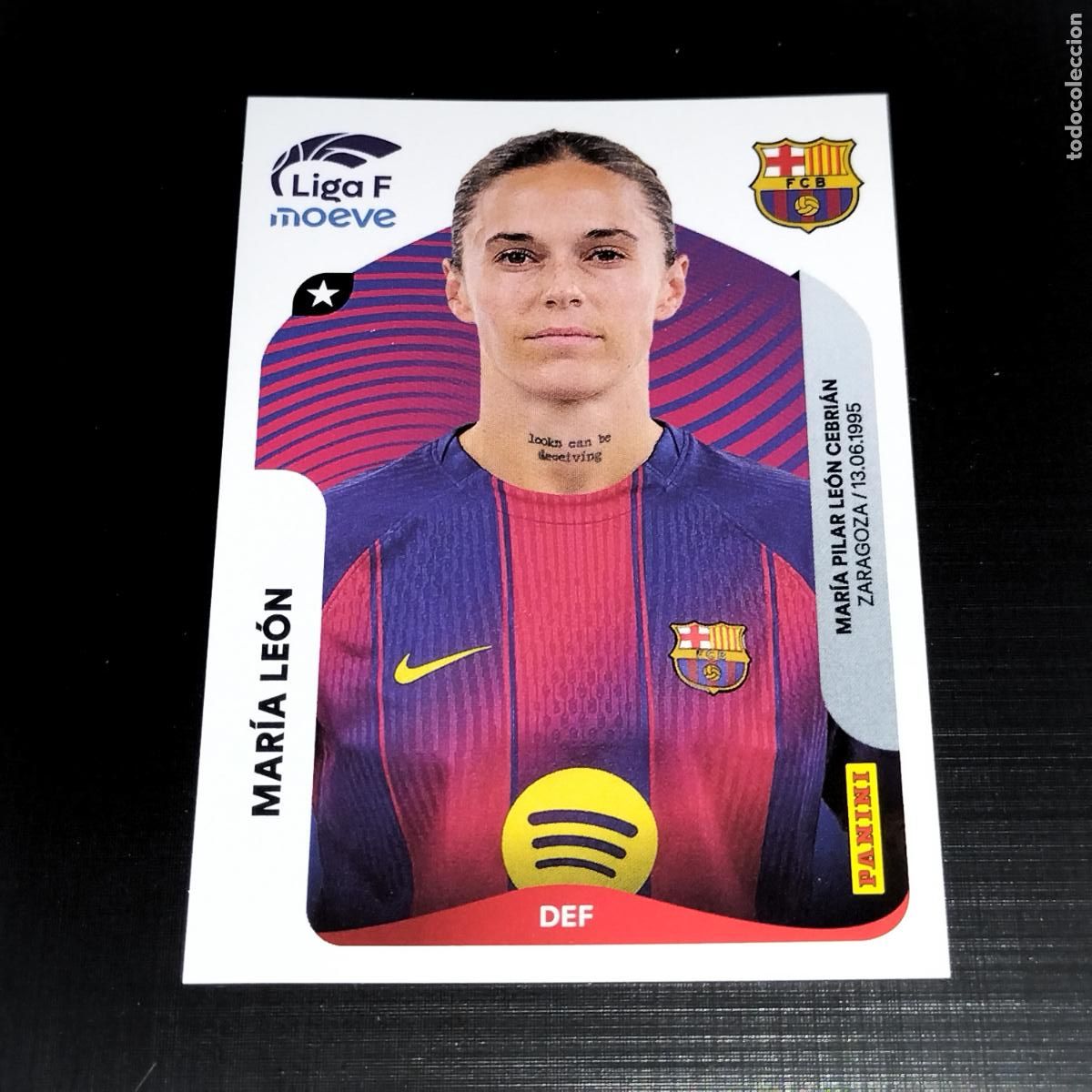 Cromos de f&uacute;tbol: 90 MARIA LEON FC BARCELONA CROMOS LIGA F MOEVE FEMENINA PANINI 2025 2026 25 26