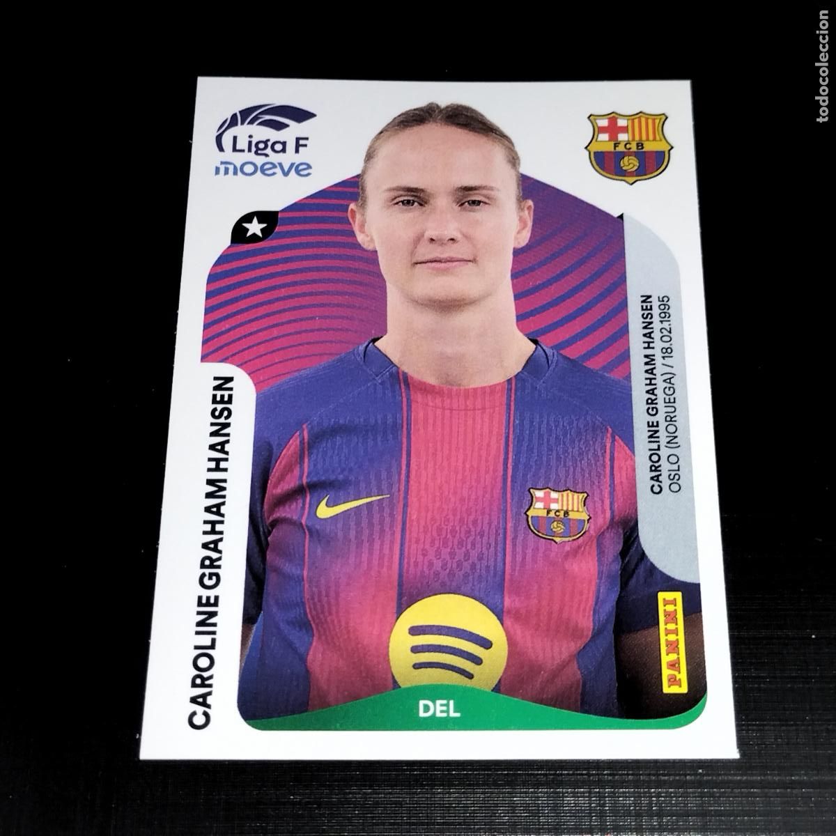 Fu&szlig;ball-Sticker: 100 CAROLINE GRAHAM HANSEN FC BARCELONA CROMOS LIGA F MOEVE FEMENINA PANINI 2025 2026 25 26