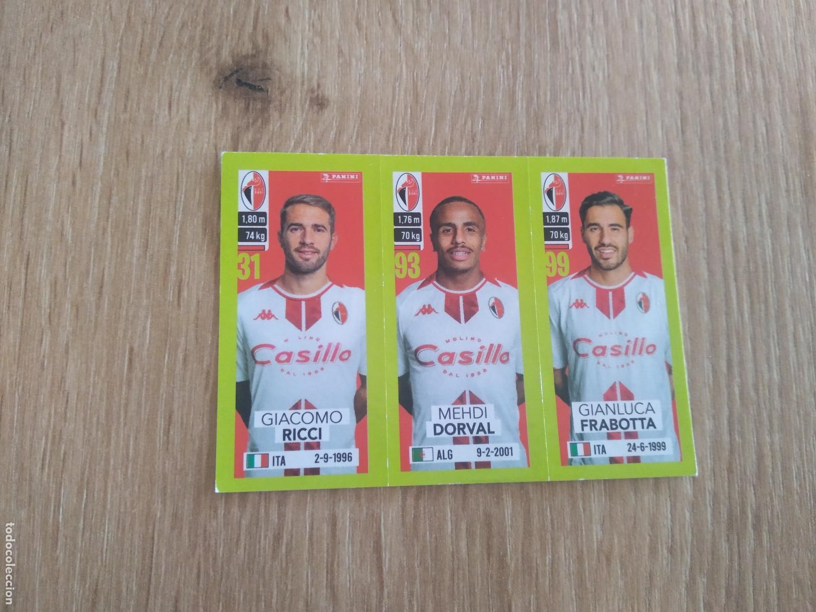 Cromos de f&uacute;tbol: 525 RICCI DORVAL FRABOTTA BARI CROMO FUTBOL PANINI LIGA ITALIA 23-24 CALCIATORI 2023-2024