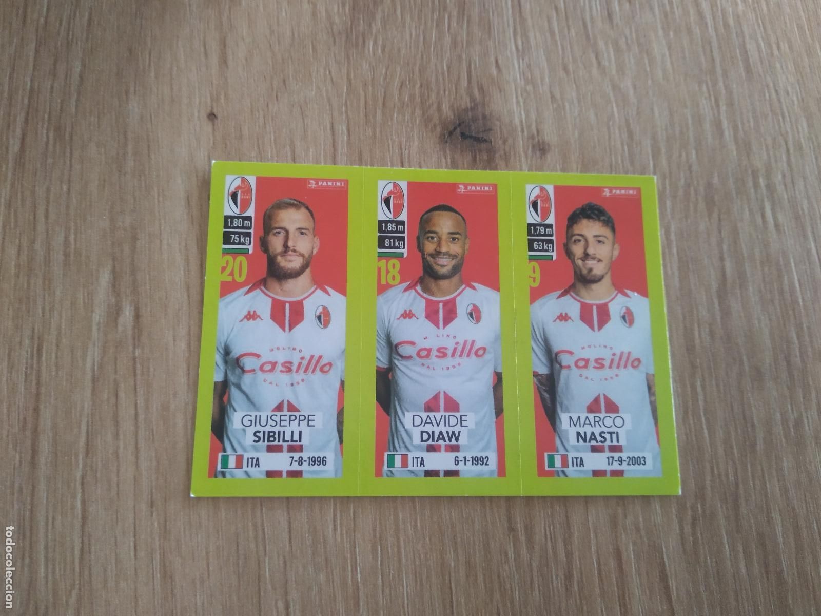 Cromos de f&uacute;tbol: 528 SIBILLI DIAW NASTI BARI CROMO FUTBOL PANINI LIGA ITALIA 23-24 CALCIATORI 2023-2024